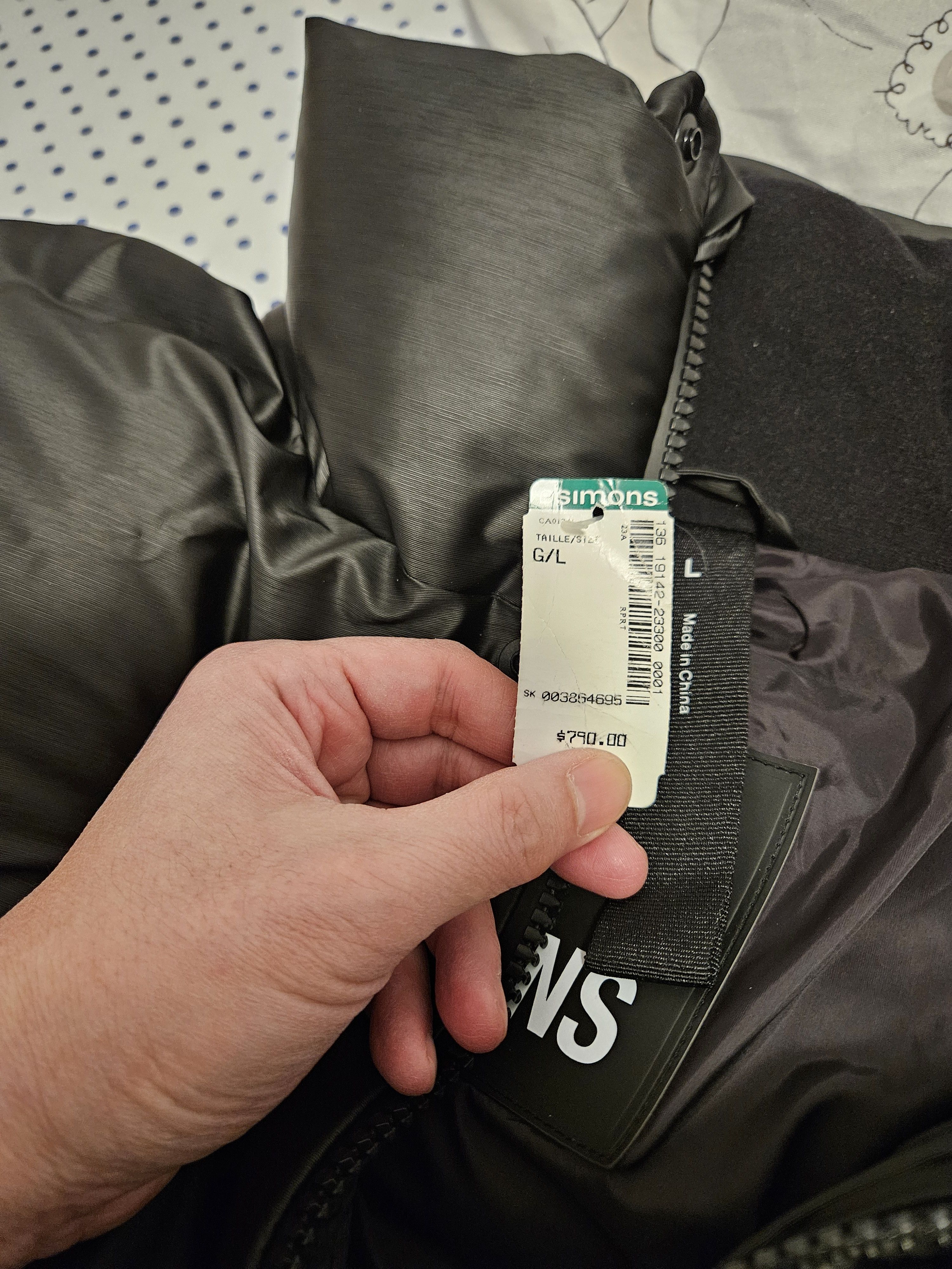 Rains Black Bator Puffer Jacket Size US L / EU 52-54 / 3 - 11 Thumbnail