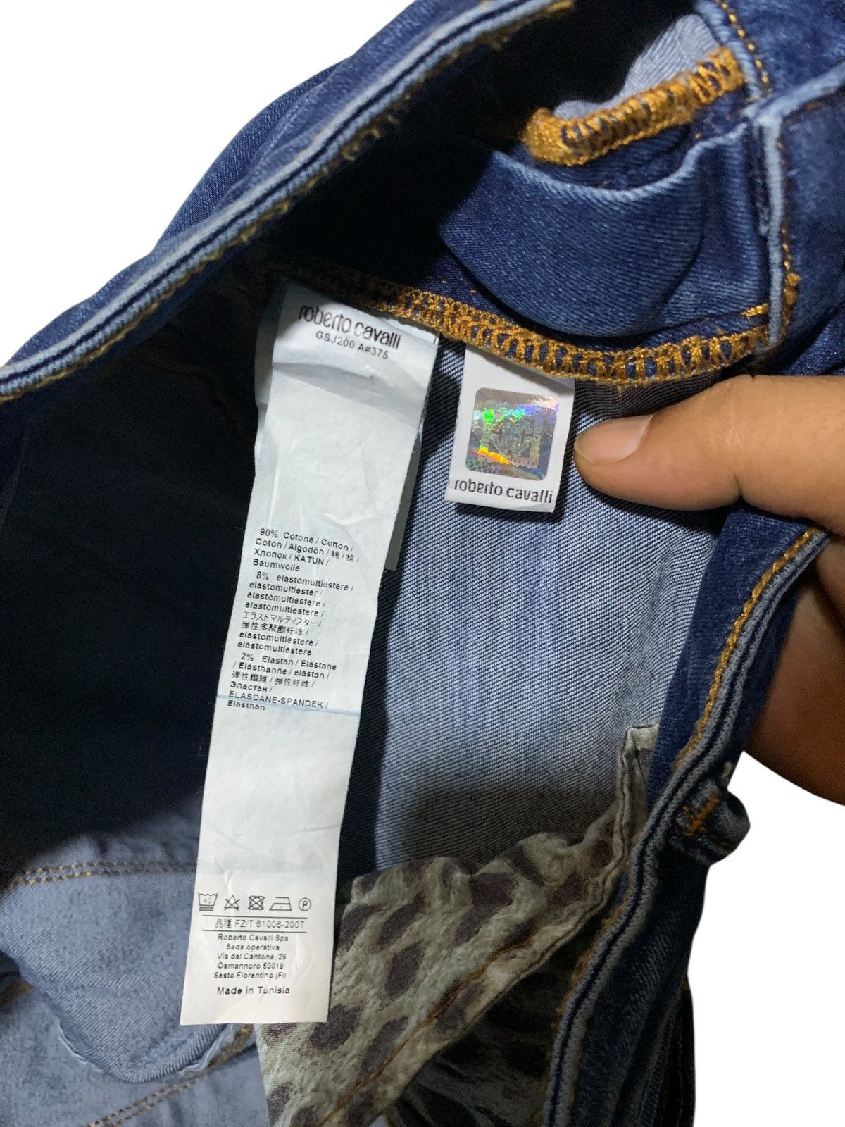 Roberto Cavalli Roberto Cavalli gold snake skinny denim jeans Size 30" / US 8 / IT 44 - 11 Thumbnail