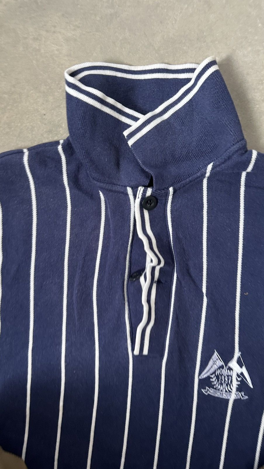 Hiroko Koshino Homme VINTAGE HIROKO KOSHINO HOMME STRIPES POLO JERSEY Size US M / EU 48-50 / 2 - 4 Thumbnail