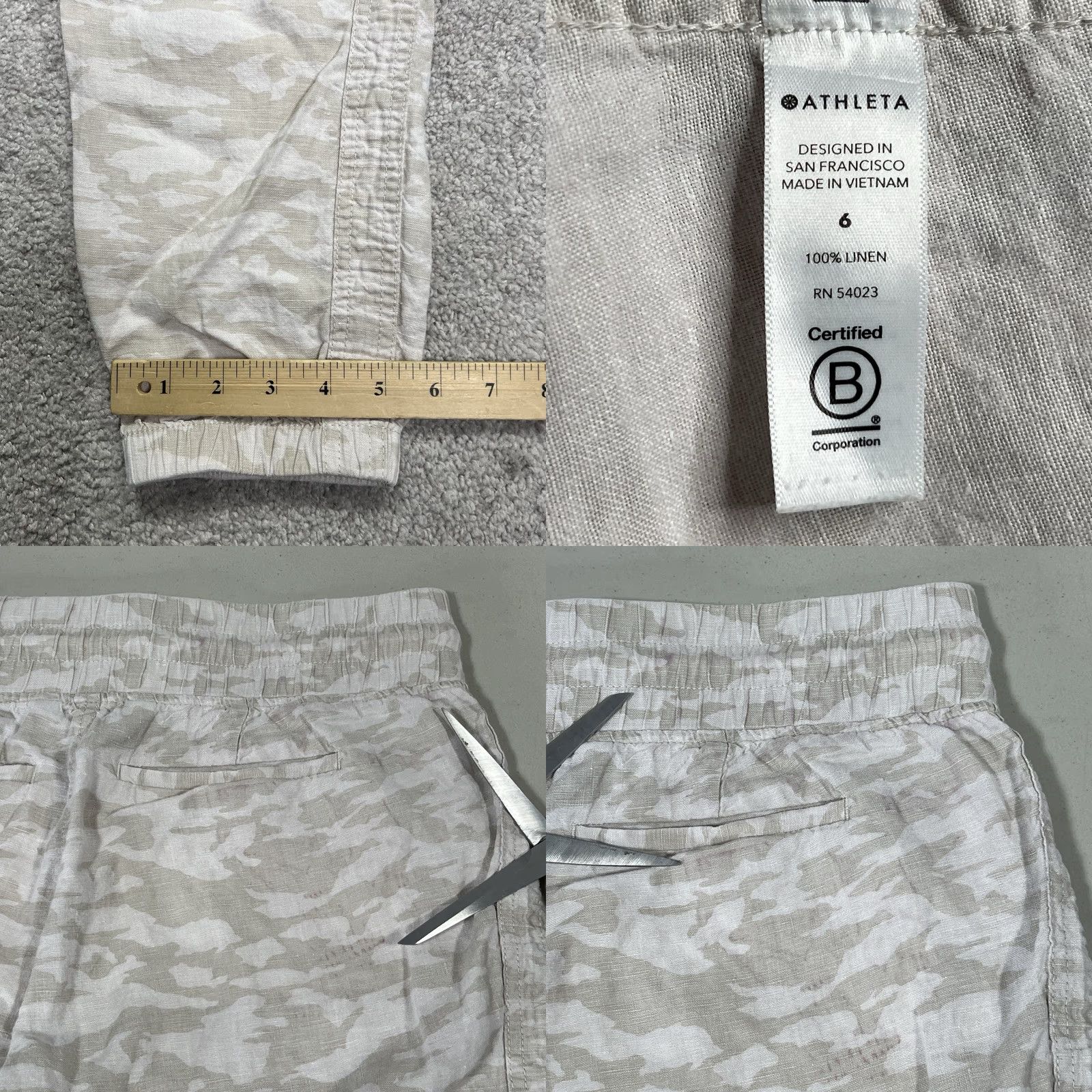 Athleta Athleta Cabo Tide Linen Joggers Pants Women’s 4 Beige Drawstring Lightweight 27” Inseam Casual, Athleisure, Beach Womens Size 28" / US 6 / IT 42 - 10 Thumbnail