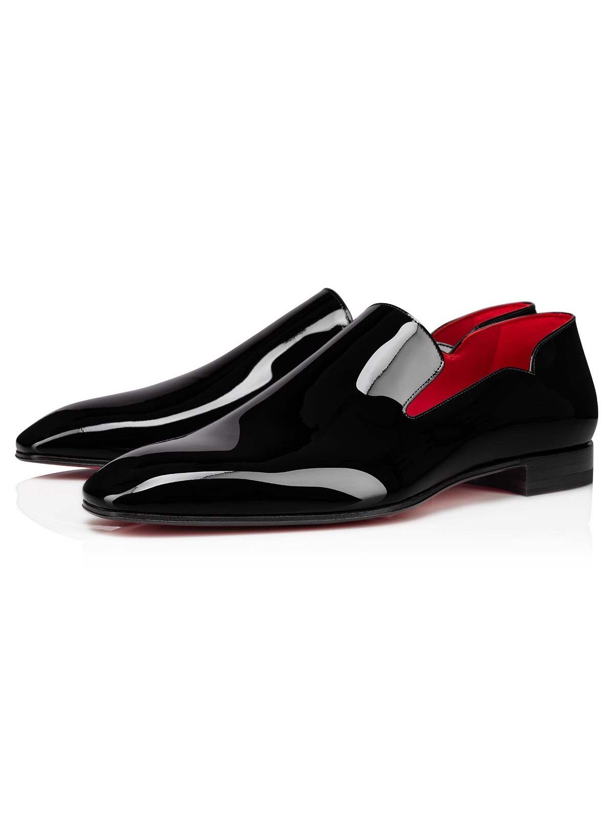 Christian Louboutin Dandy Chick Black Patent Leather Shoes, Men's (Size 8)