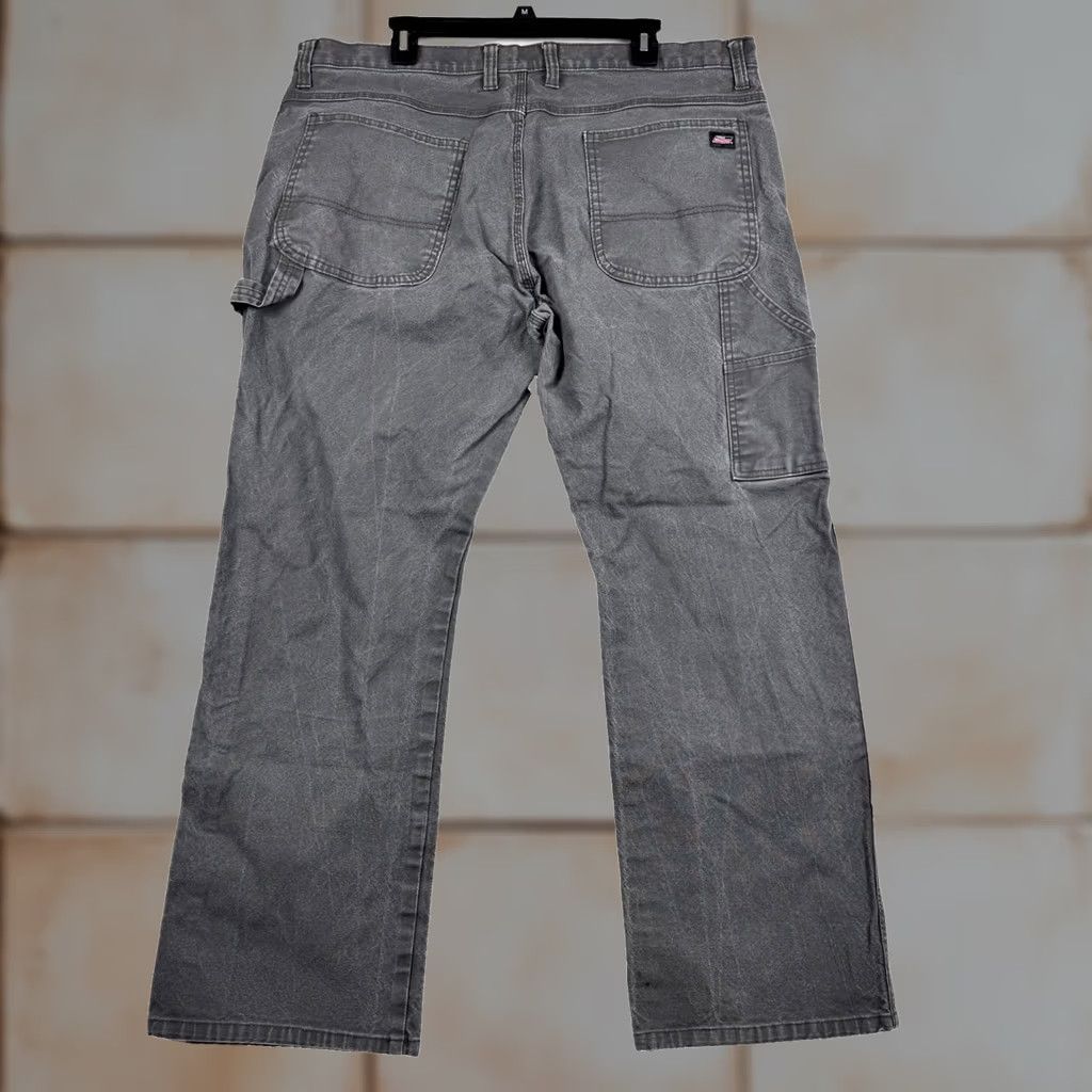 Dickies Dickies Carpenter Pants Mens 38x30 Gray Duck Canvas 5-Pocket Cargo Workwear Straight Leg Size US 38 / EU 54 - 1 Thumbnail