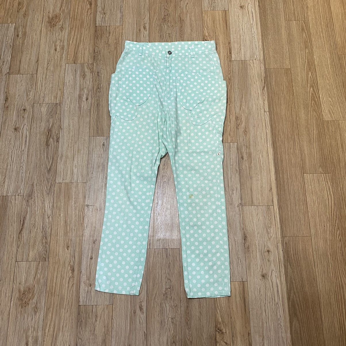 Issey Miyake 2000s Mercibeaucoup By Issey Miyake Polkadot Light Green Size US 26 / EU 42 - 1 Thumbnail