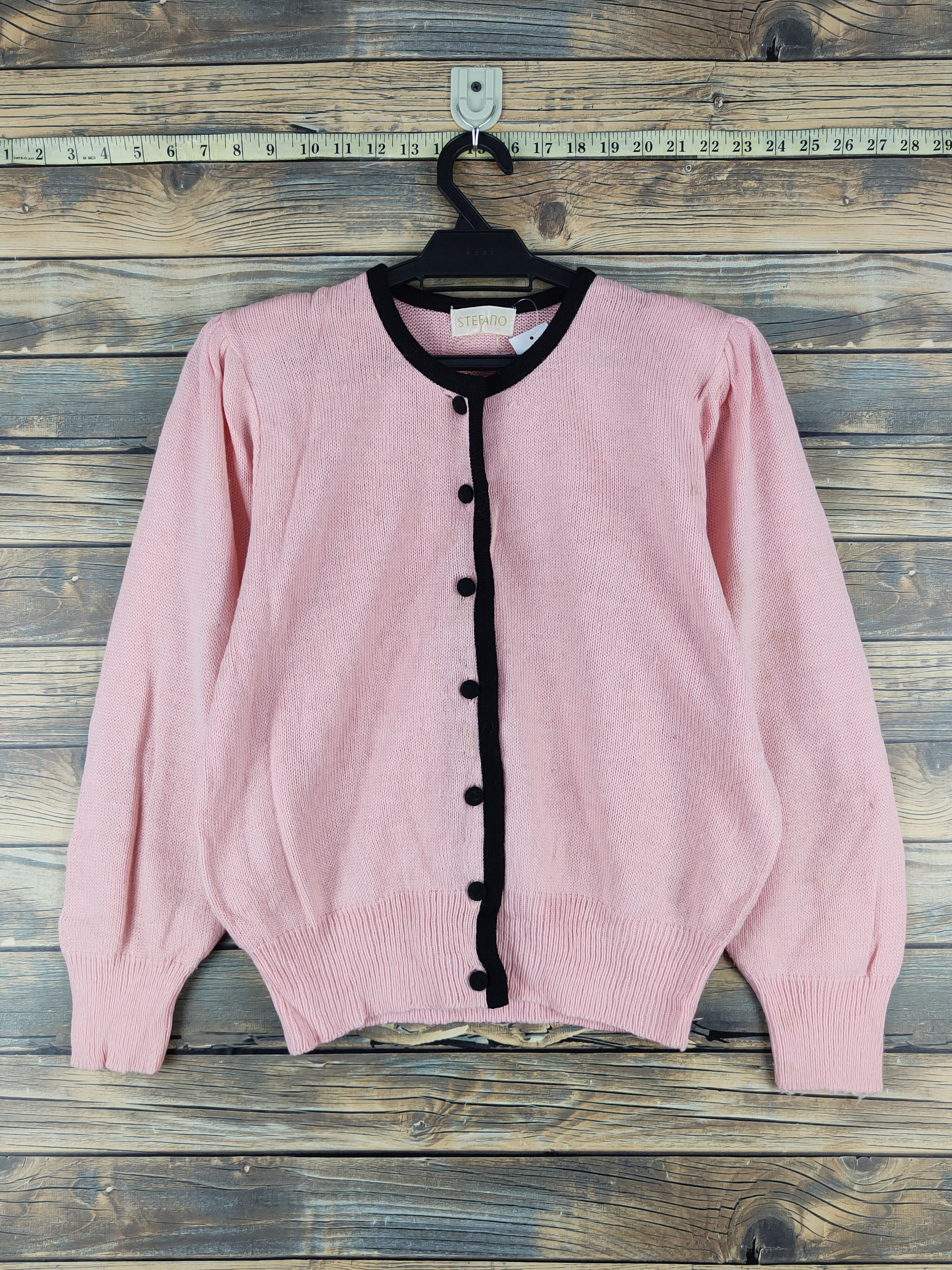 Vintage Stefano Peach Knitwear Cardigan Crop Tops #W1180 Size M / US 6-8 / IT 42-44 - 1 Thumbnail