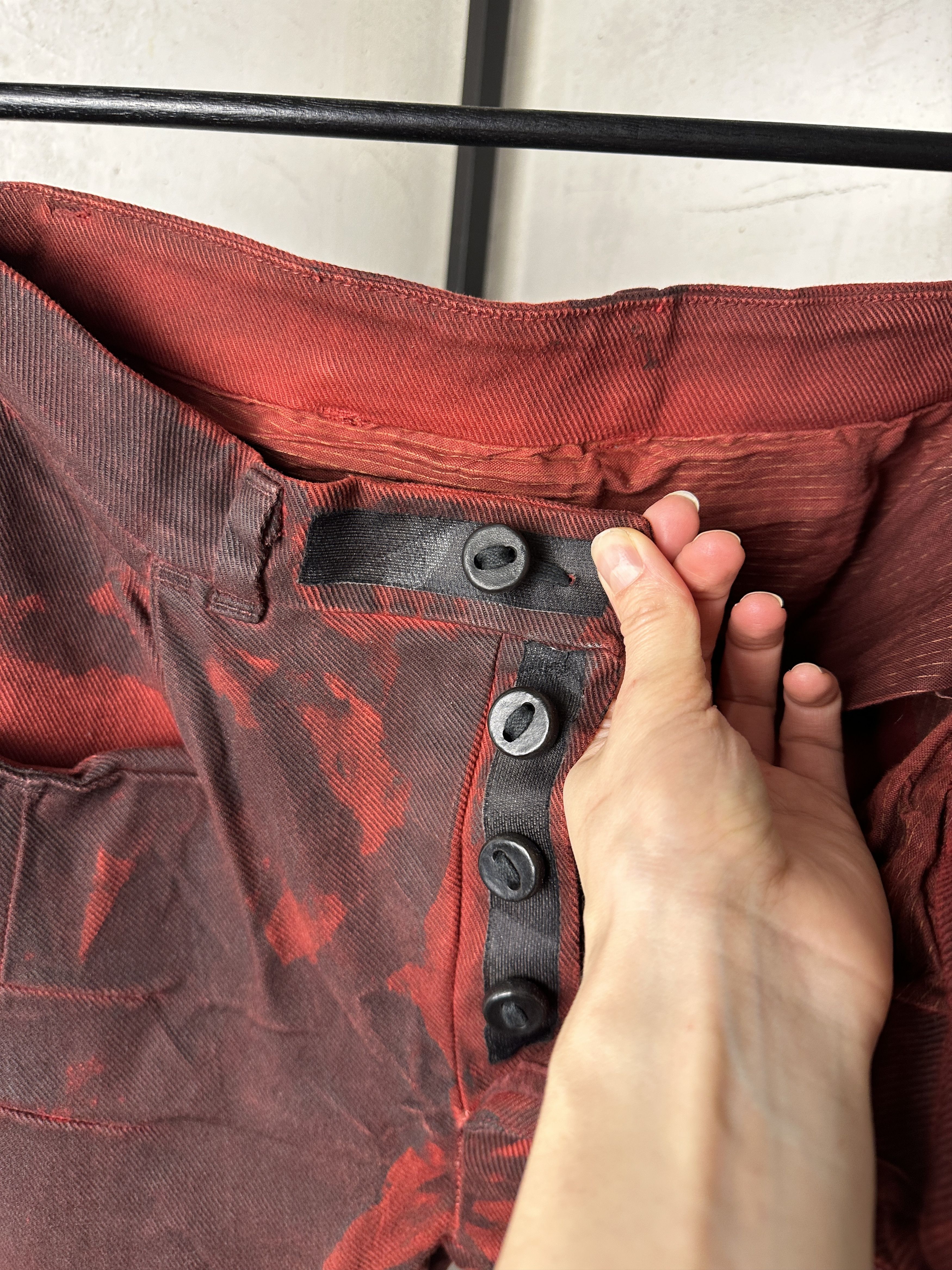 Boris Bidjan Saberi BBS P13 Handsewn Blood Denim Pants Size US 36 / EU 52 - 7 Thumbnail
