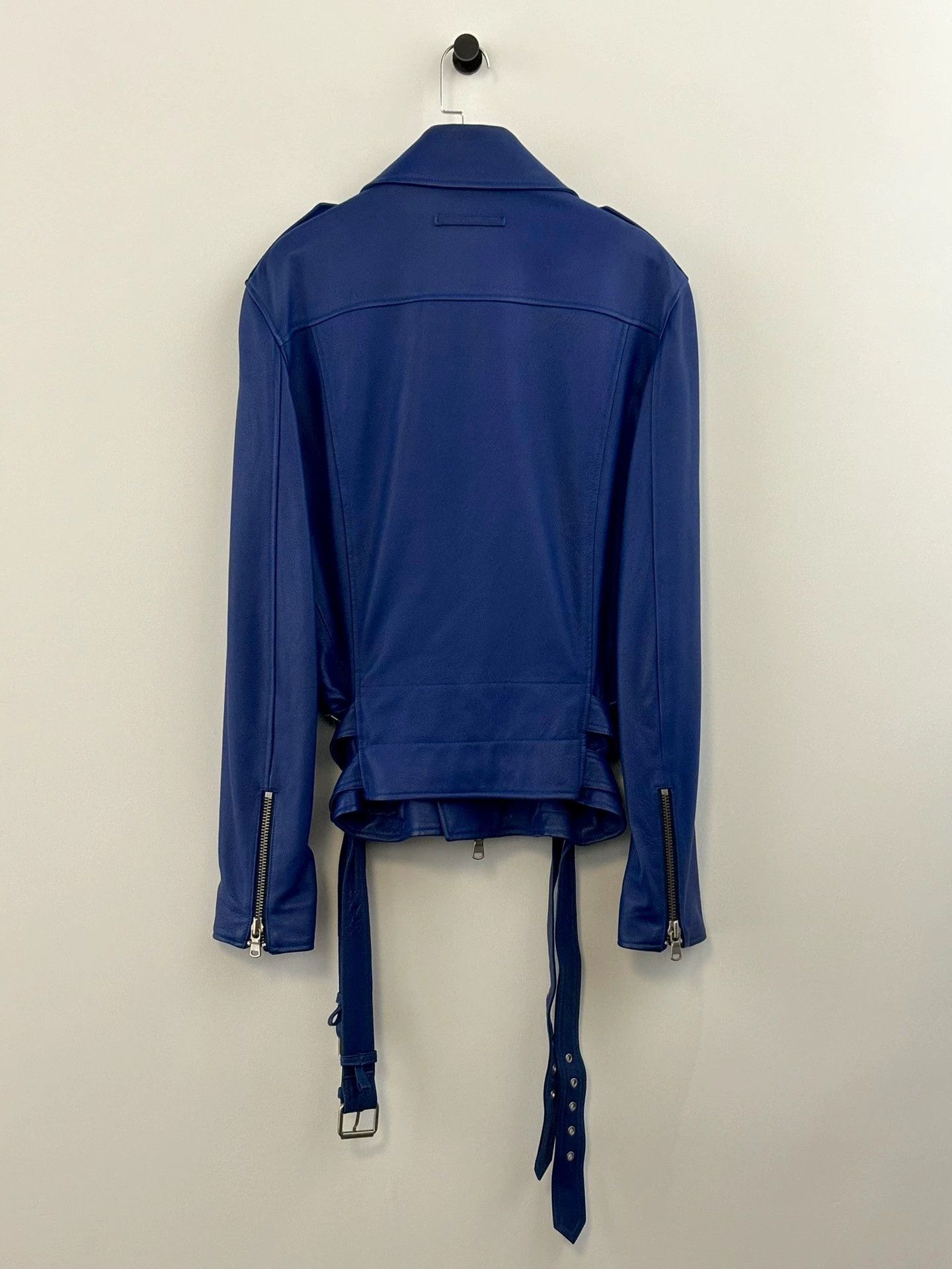 Jean Paul Gaultier Jean Paul Gaultier Klein Blue Leather Biker Jacket 48 Size US M / EU 48-50 / 2 - 7 Thumbnail
