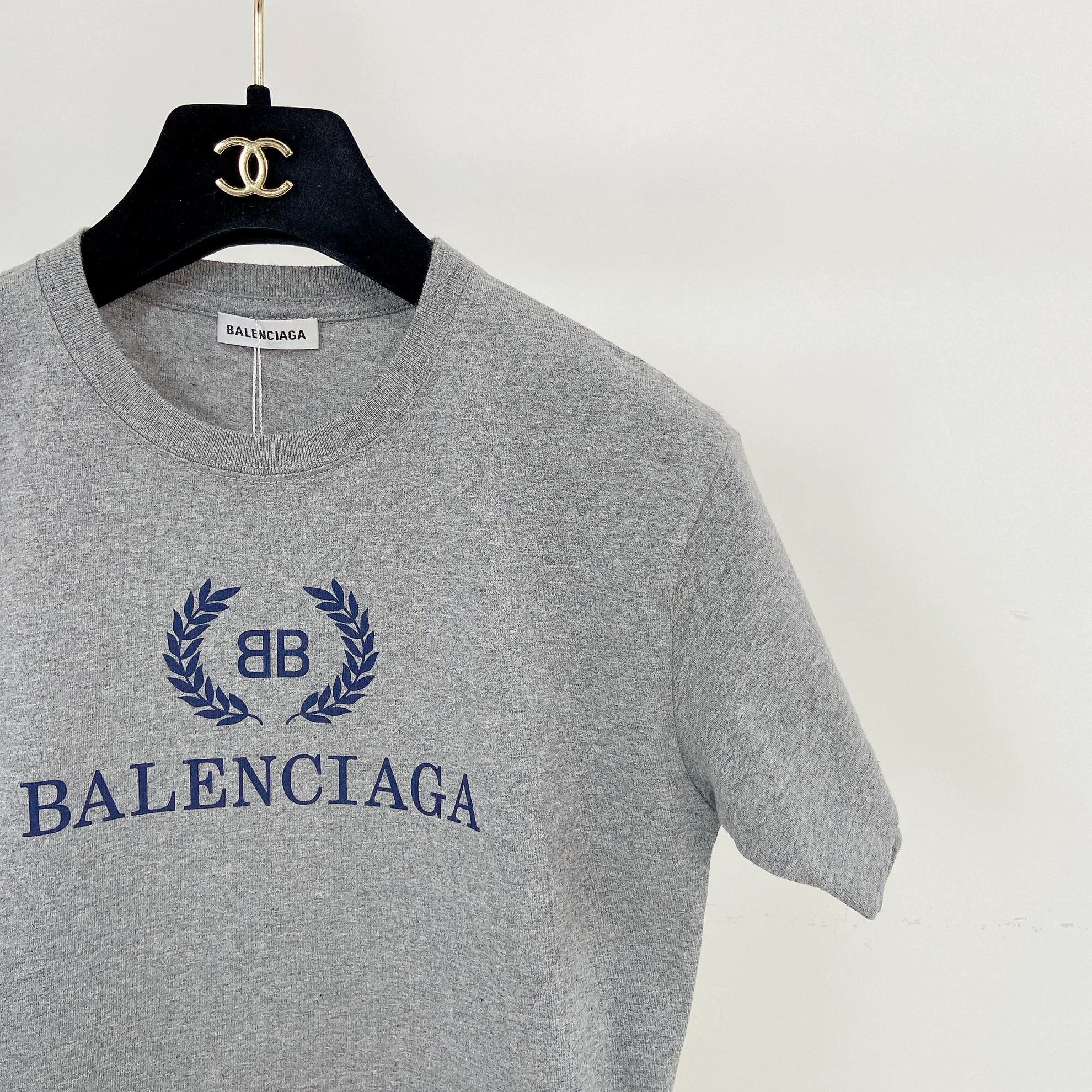 Balenciaga Balenciaga Gray Logo Crew Neck Short-Sleeve Tee S Size S / US 4 / IT 40 - 3 Thumbnail