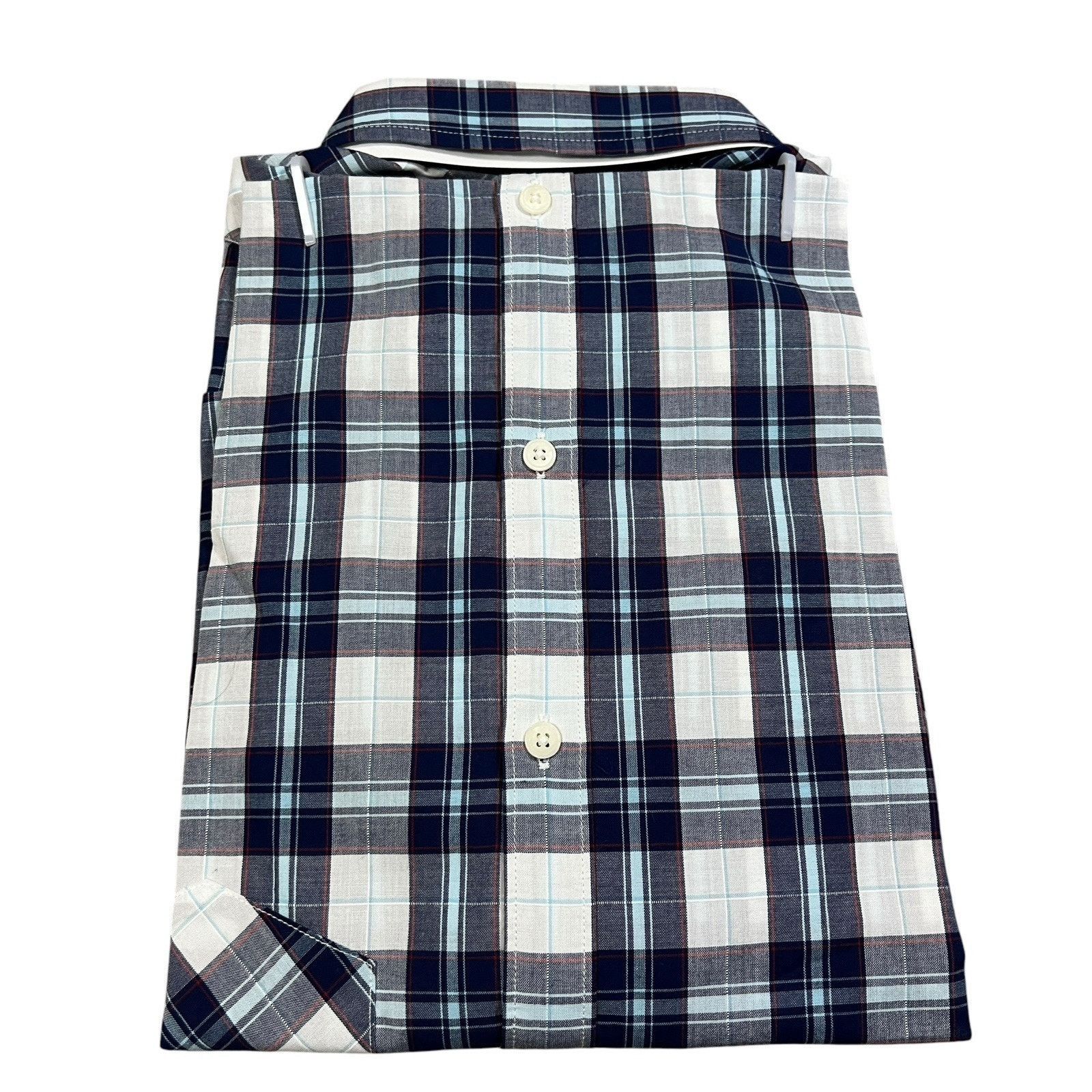 UNTUCKit UNTUCKit Size 6 Sorbo Plaid Long Sleeve Blue White Shirt Size M / US 6-8 / IT 42-44 - 6 Thumbnail