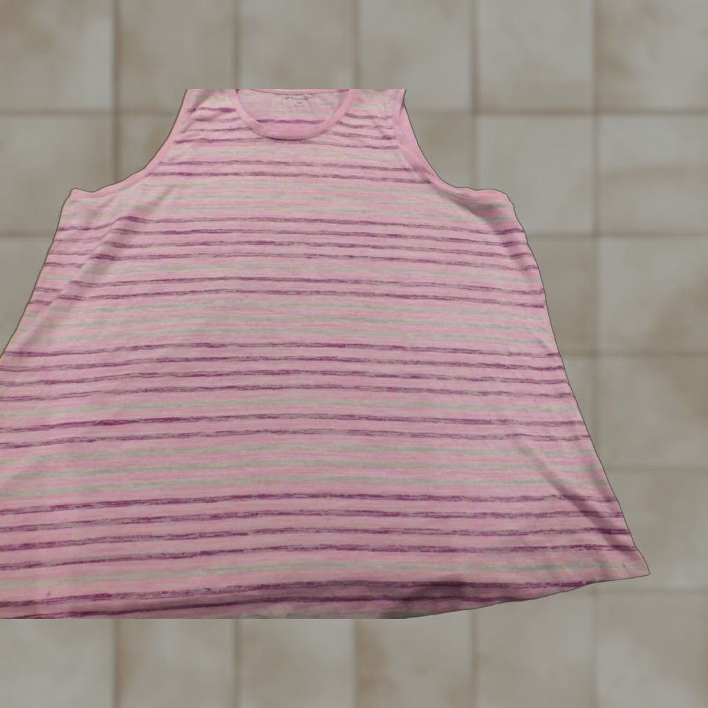 Vintage Northcrest Blouse 3X Purple Striped Sleeveless Crew Neck Pullover Casual Plus Size Women Satin Polyester Rayon Stretch Button Classic Vintage: No Size XXL / US 16-18 / IT 52-54 - 1 Thumbnail
