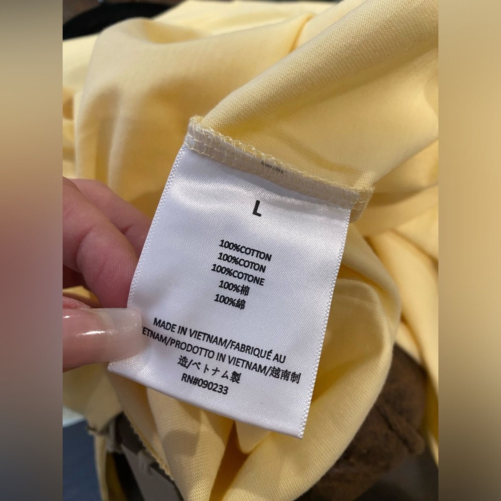 Fear of God FEAR OF GOD ESSENTIAL Slogo appliqué cotton T-Shirt Yellow L Size US L / EU 52-54 / 3 - 6 Thumbnail