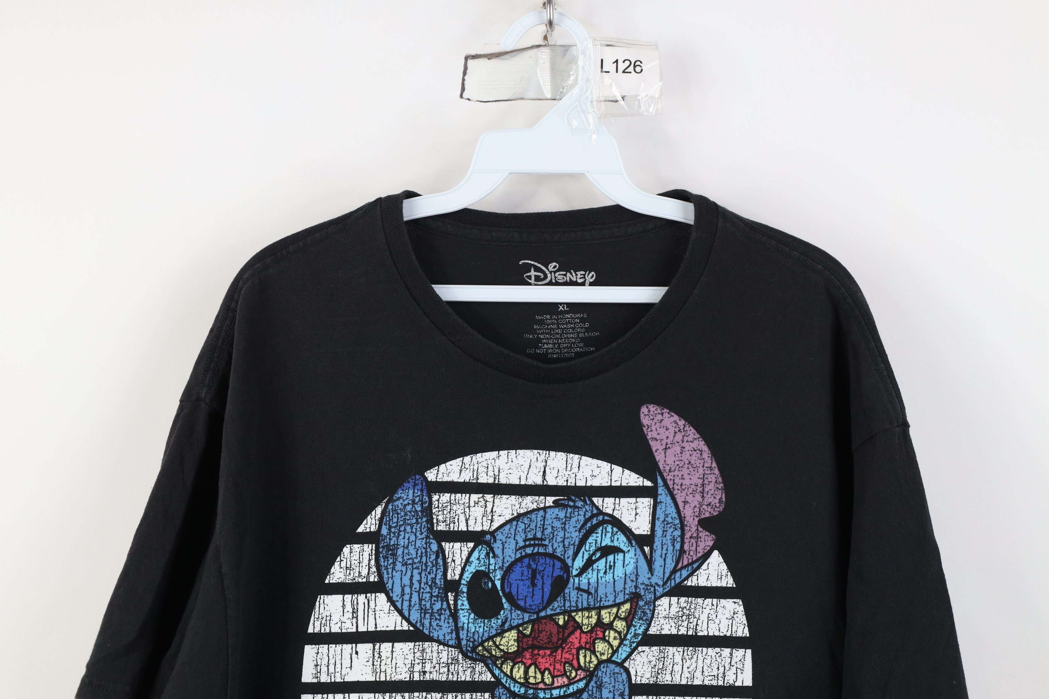 Disney Vintage Y2K Disney Lilo & Stitch Short Sleeve T-Shirt Black Size US XL / EU 56 / 4 - 2 Thumbnail