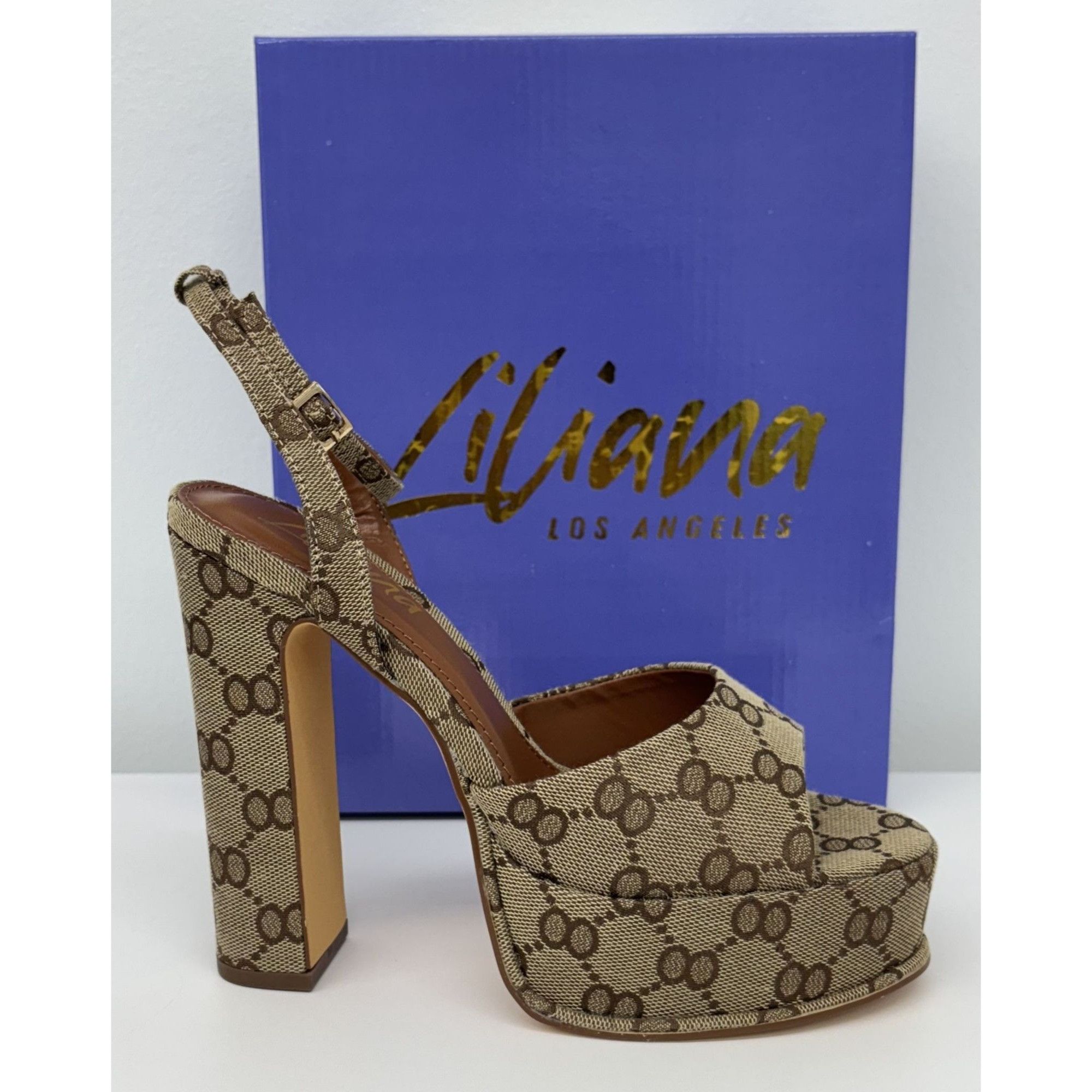 Other LILIANA / Josy-6 / Beige Monogram / Platform / Heels With A Size US 9 / IT 39 - 9 Thumbnail