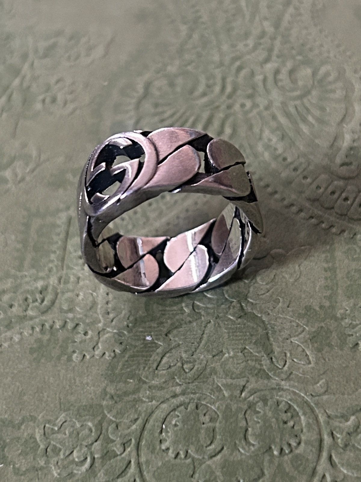 Gucci Gucci Interlocking G Wide Ring Silver 925 Semi Shiny 661515 Size ONE SIZE - 7 Thumbnail