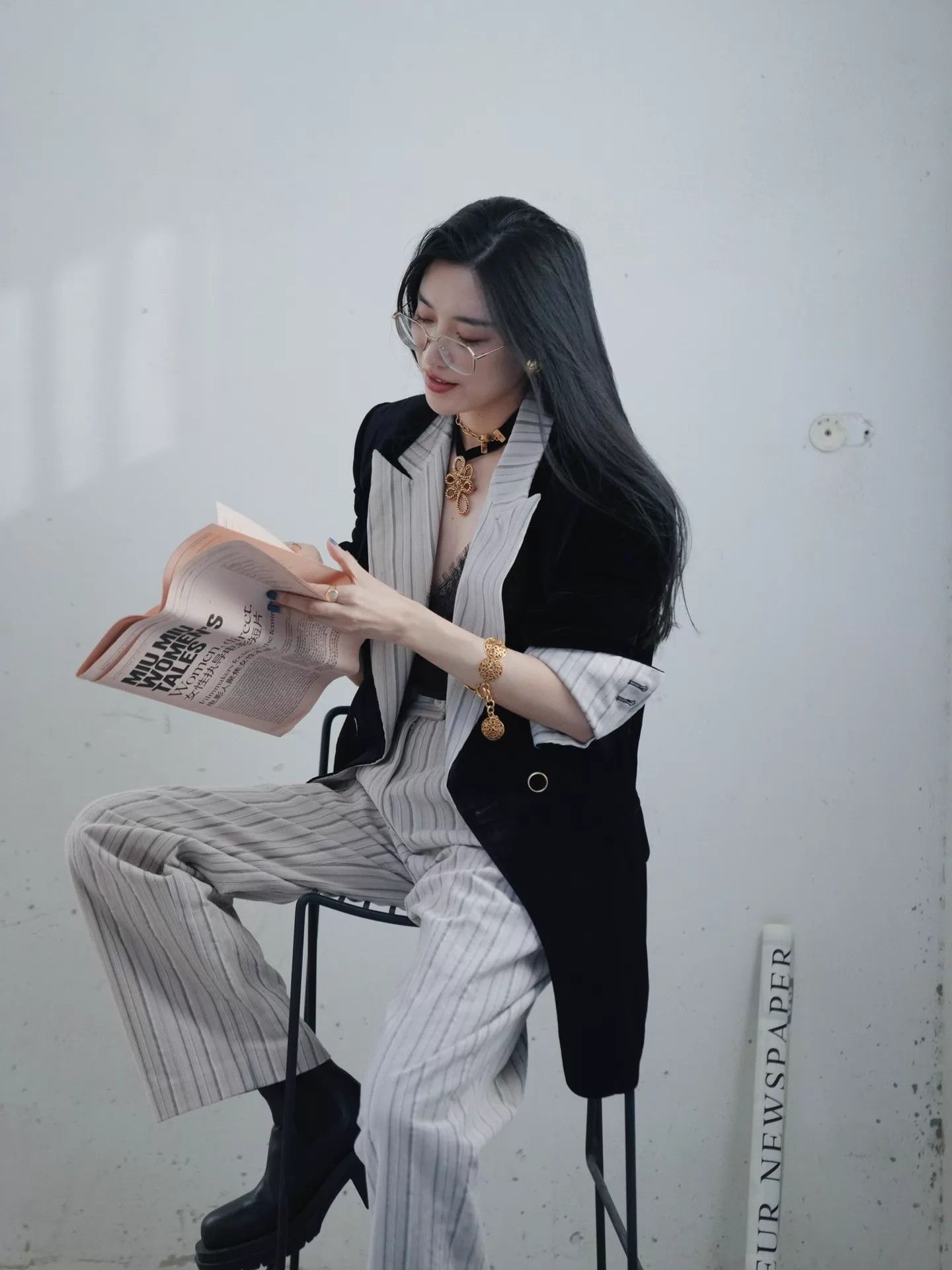 Other Vieuxnew JK Retro Oversize Velvet Blazer Colorblock Size M / US 6-8 / IT 42-44 - 1 Thumbnail