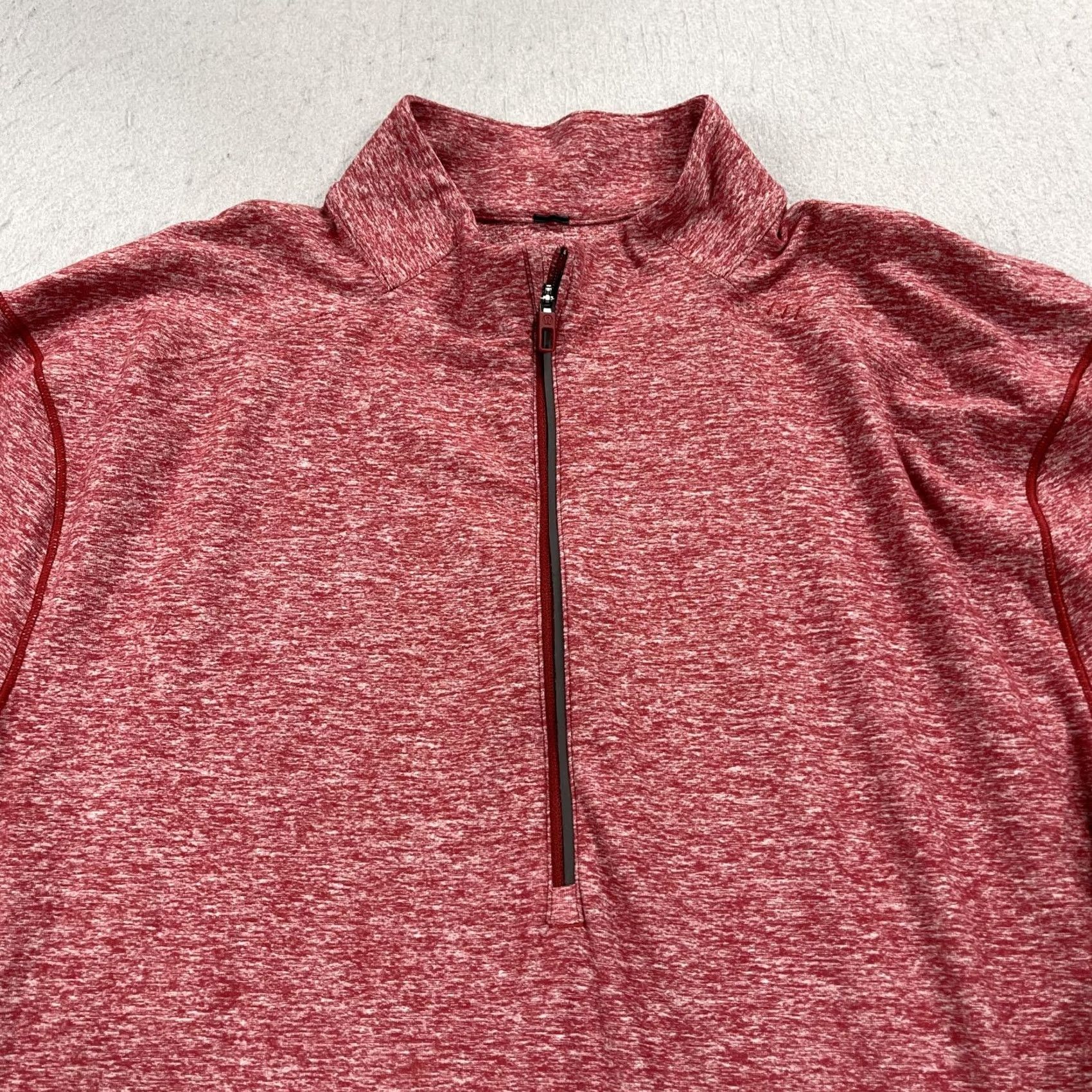 Lululemon Lululemon Jacket Mens Large Red Heather 1/4 Zip Surge Pullover Logo Activewear Shirt Size US L / EU 52-54 / 3 - 2 Thumbnail