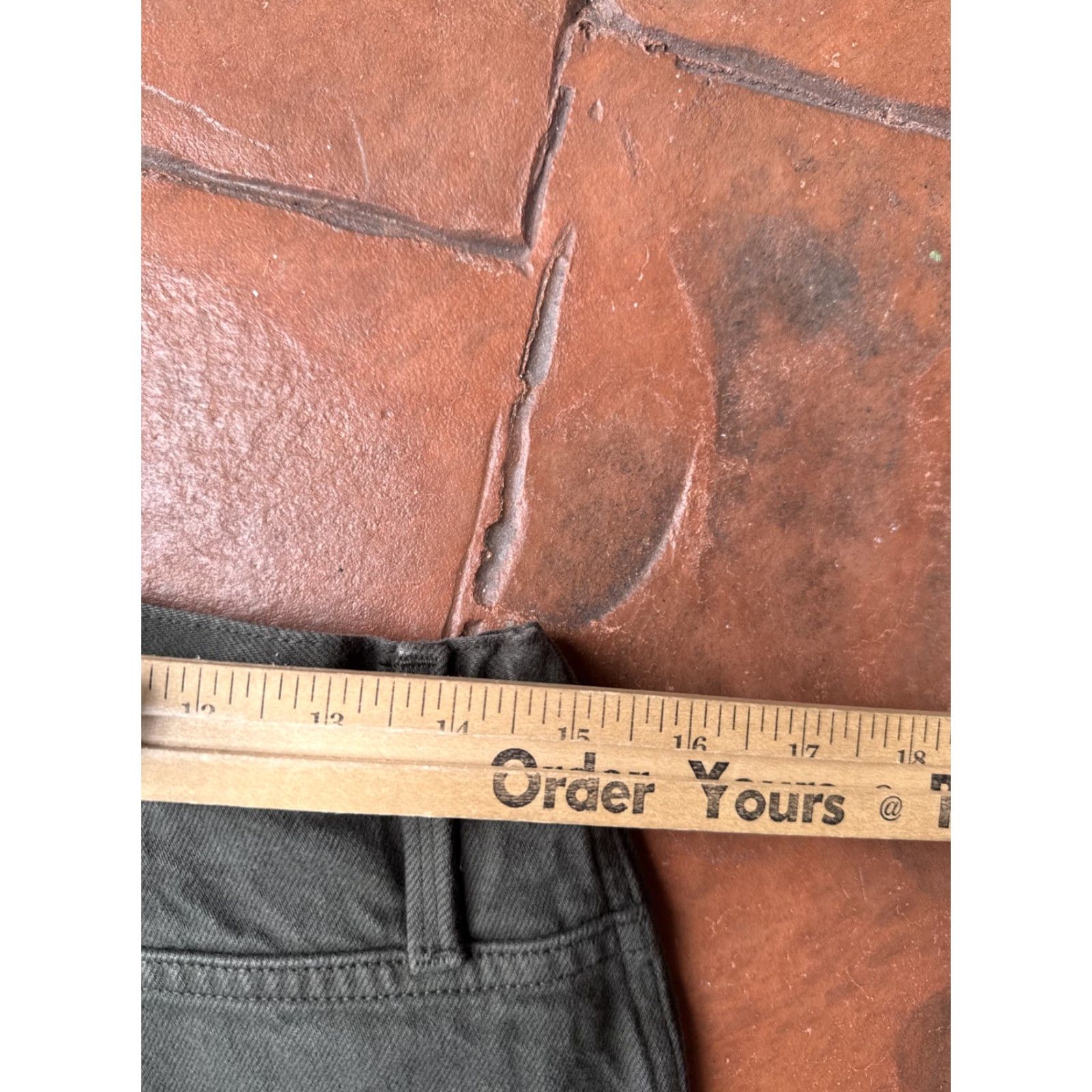 Frame VINTAGE FRAME Double Knee Carpenter Jeans 29x30.5 Green Button Fly Women 29 Green Denim Jeans Carpenter Pockets 29x30.5 Womens feminino Size 29" - 7 Thumbnail