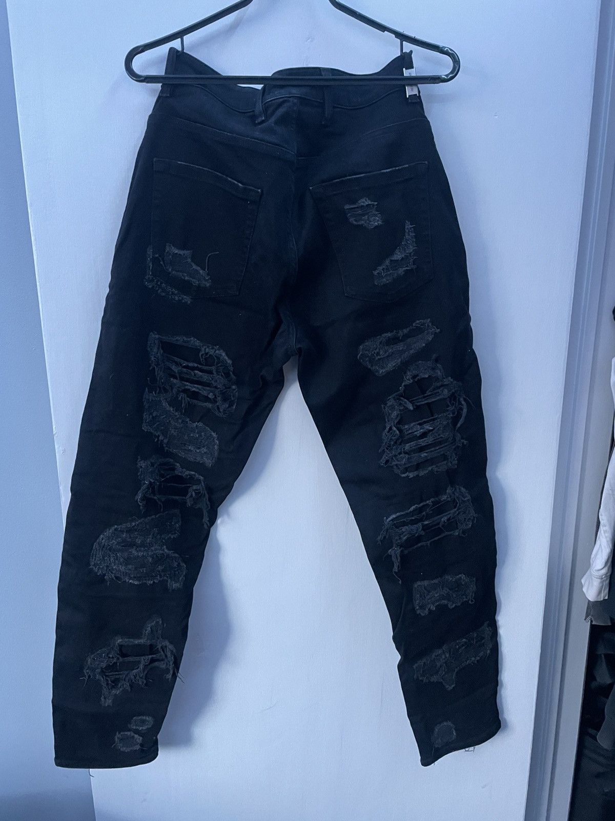 Represent Clo. Represent Shredded Baggy Black Denim Size US 30 / EU 46 - 5 Thumbnail