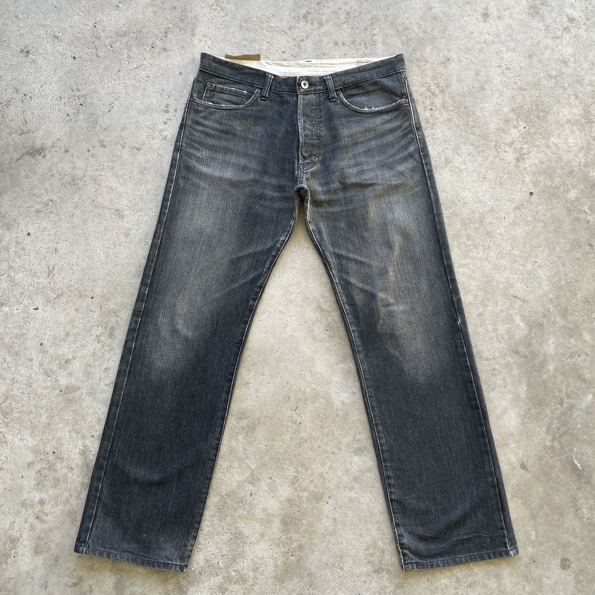 Japanese Brand Vintage Japanese Black Faded Denim Jeans Pants W33x30 Size US 33 - 1 Thumbnail