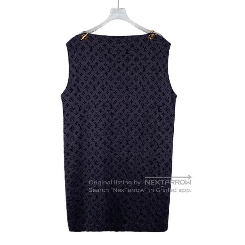 Louis Vuitton Louis Vuitton 23 blue presbyopic full print cotton sleevel Size L / US 10 / IT 46 - 1 Thumbnail
