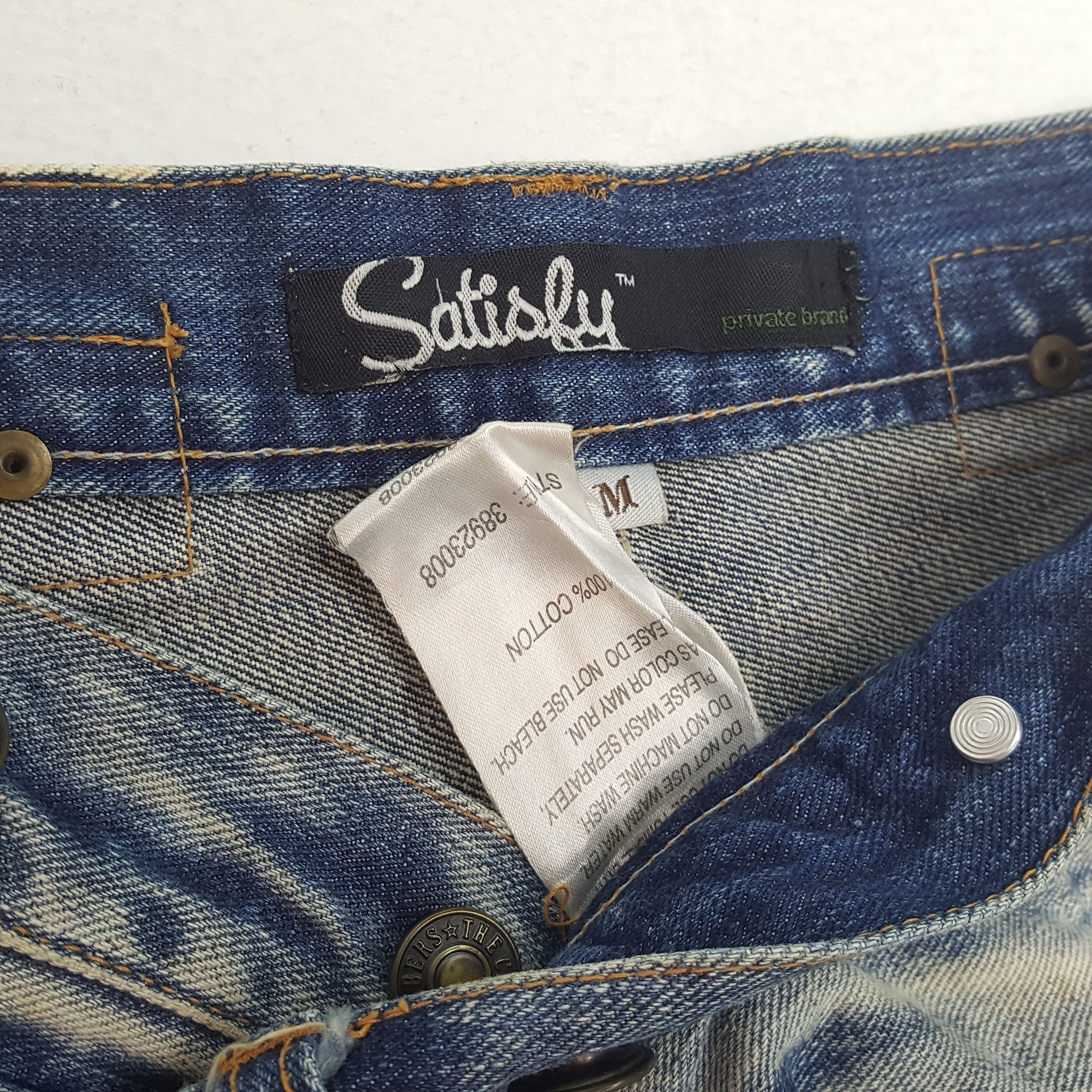 Satisfy × Vintage SATISFY Patchwork Style Fashion Rock Punk Design Jeans Size US 30 / EU 46 - 14 Thumbnail
