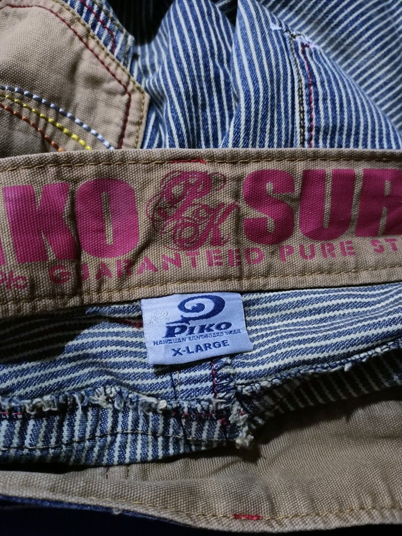 Japanese Brand Y2K Piko Aloha Surf Hickory Jeans (W32 NOS) Size US 32 / EU 48 - 8 Thumbnail