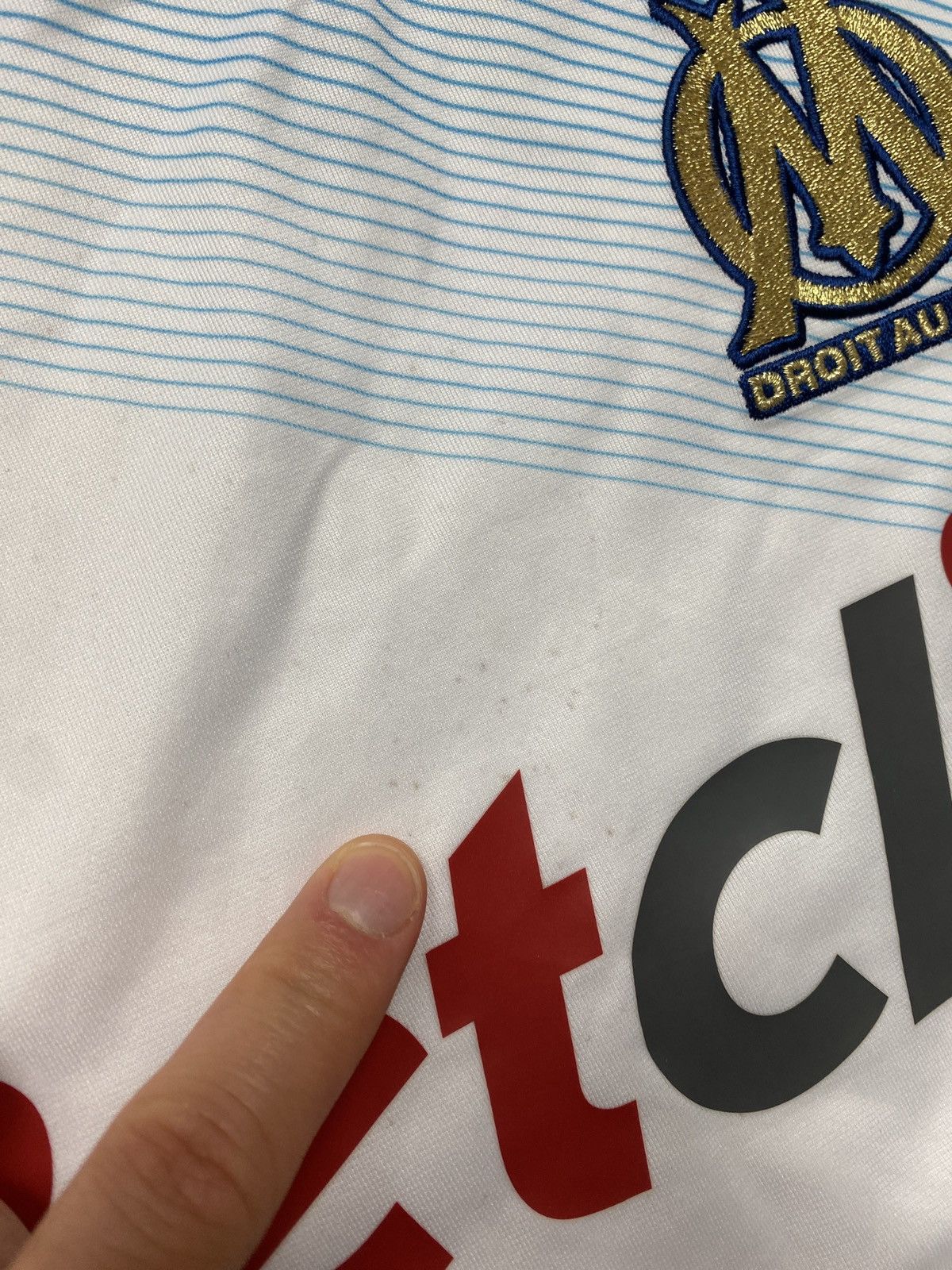 Adidas × Vintage Men’s Adidas Olympique Marseille 2011 home Jersey Techfit Size US L / EU 52-54 / 3 - 5 Thumbnail
