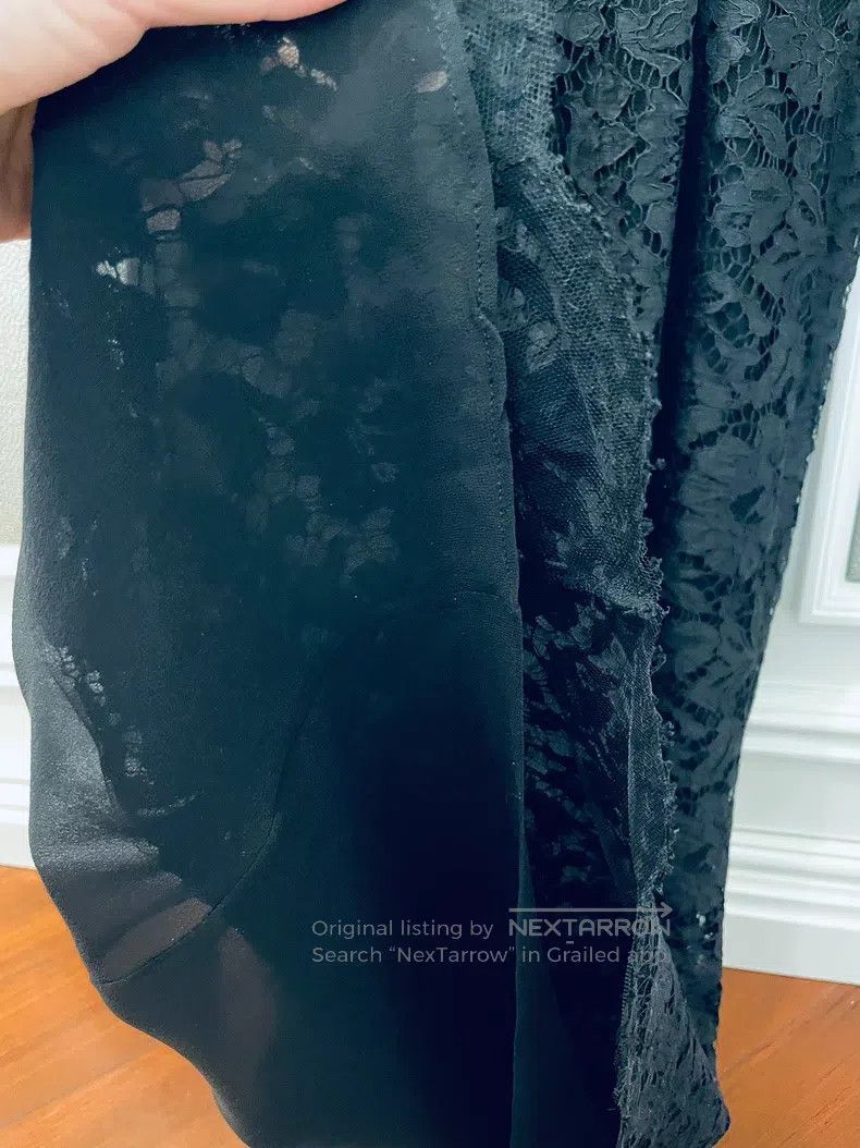 Valentino Valentino Black and white color-blocked lace dress Size M / US 6-8 / IT 42-44 - 7 Thumbnail