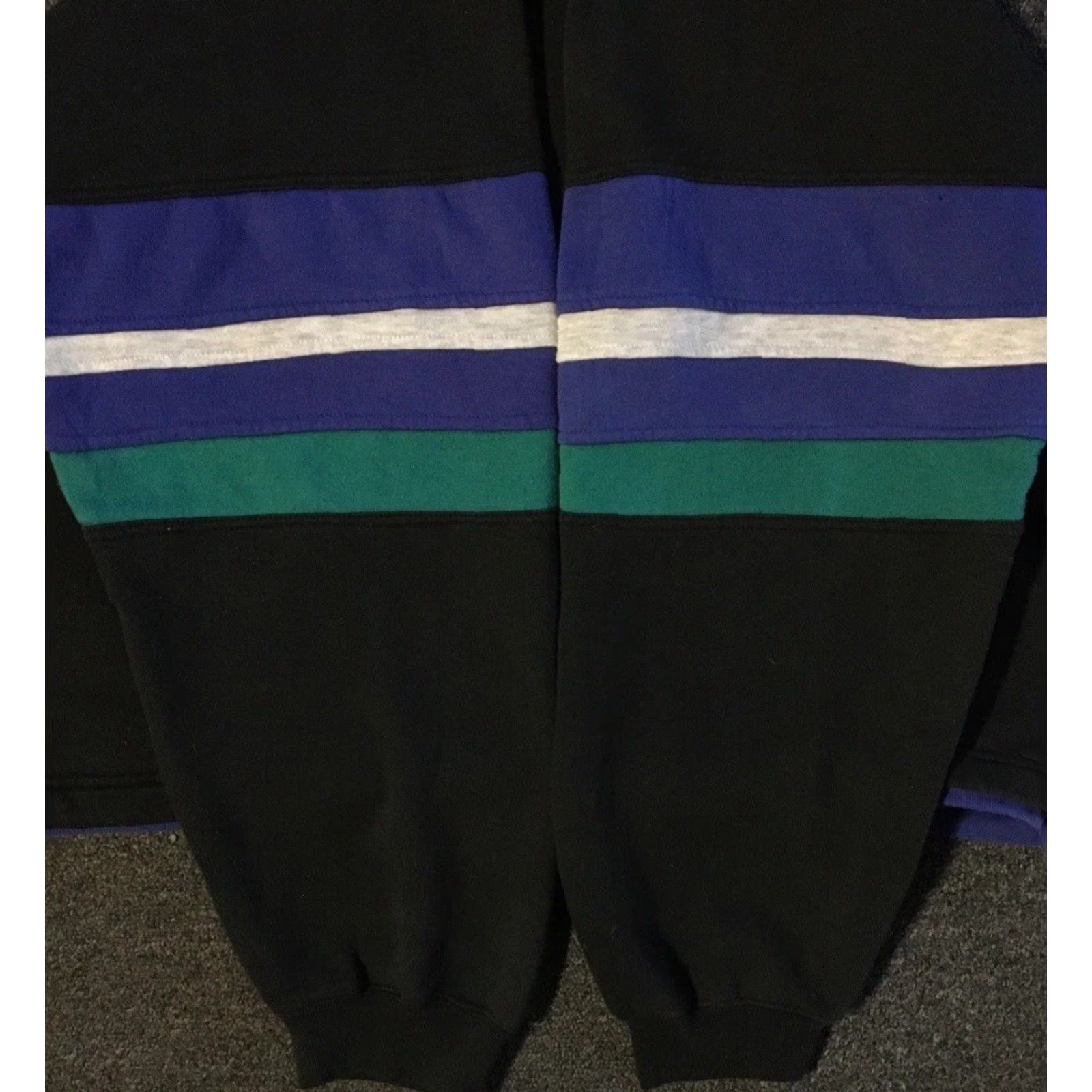 Quiksilver Vtg 90s Faded Striped Sweatshirt L Boxy Surf Skate Grunge Vaporwave Gotcha OP 80 Hoodie Men L Black Size US L / EU 52-54 / 3 - 7 Thumbnail