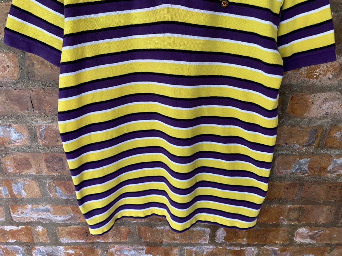 Bape 2008 Bape Milo stripe polo Size US L / EU 52-54 / 3 - 4 Thumbnail