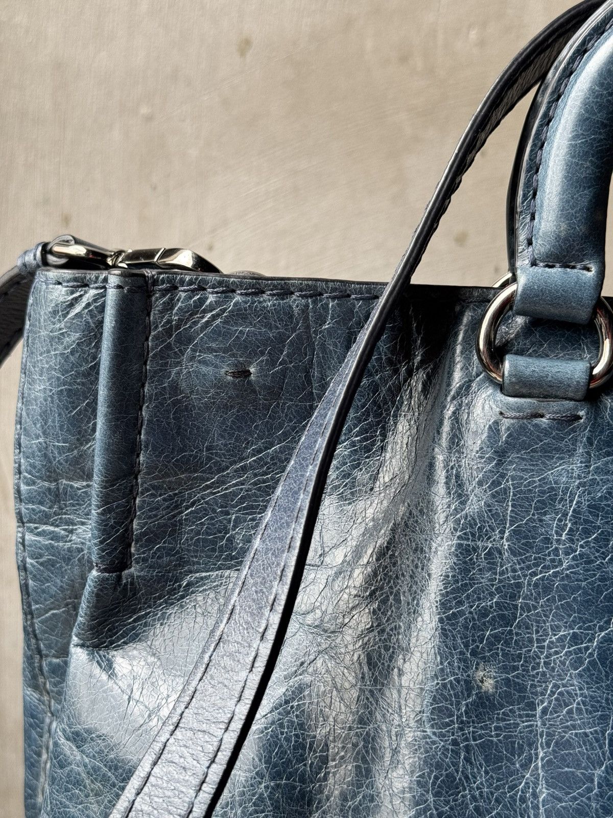 Prada PRADA Vitello Shine Tote Denim Size ONE SIZE - 5 Thumbnail