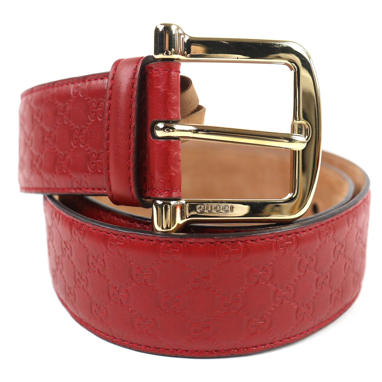 Gucci Gucci Gucci Micro Guccisima Leather Belt Leather Belt 281548 DUTY FREE for USA Size ONE SIZE - 1 Thumbnail
