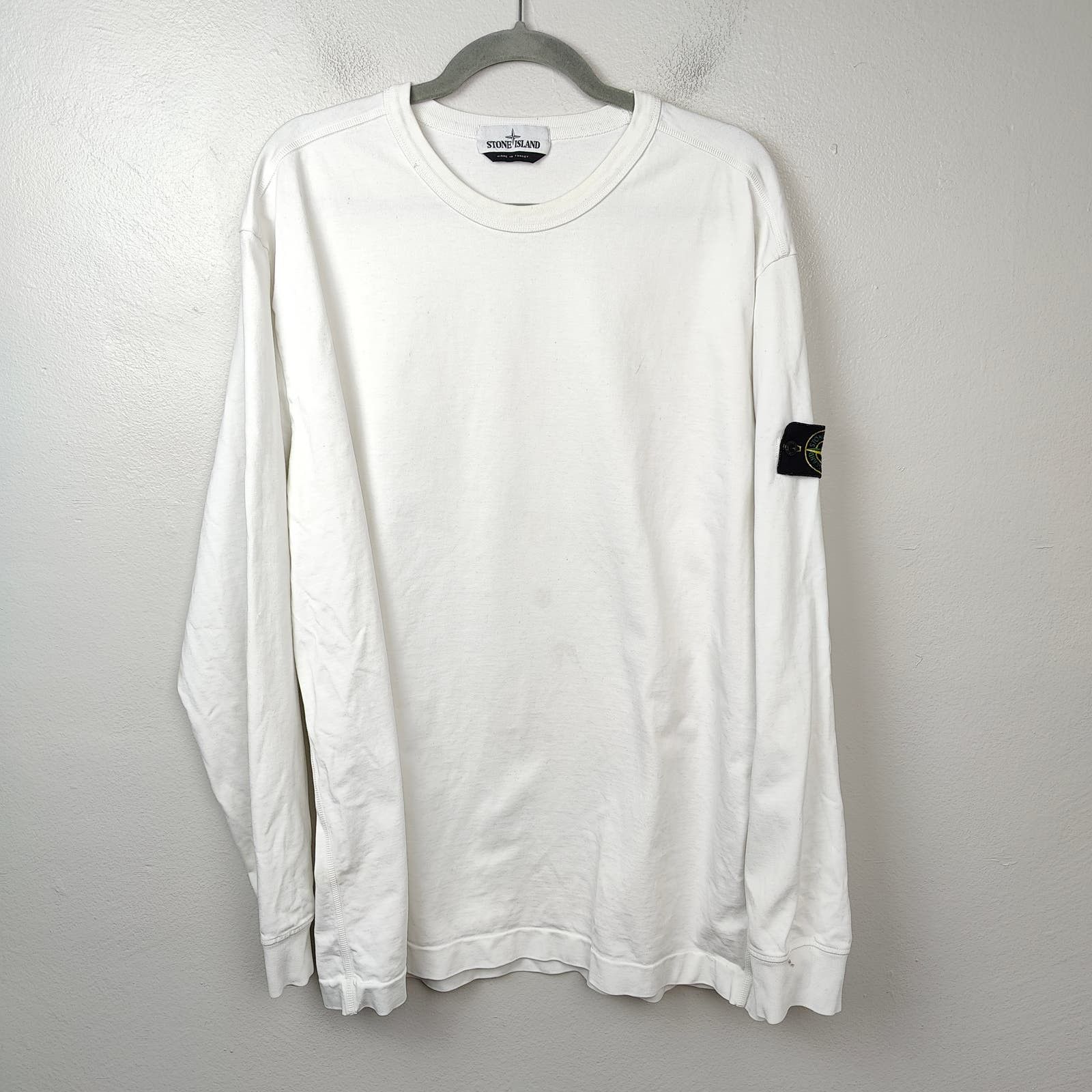 image of Stone Island Heavyweight T-Shirt Mens 3Xl White Cotton (Size 2XL)