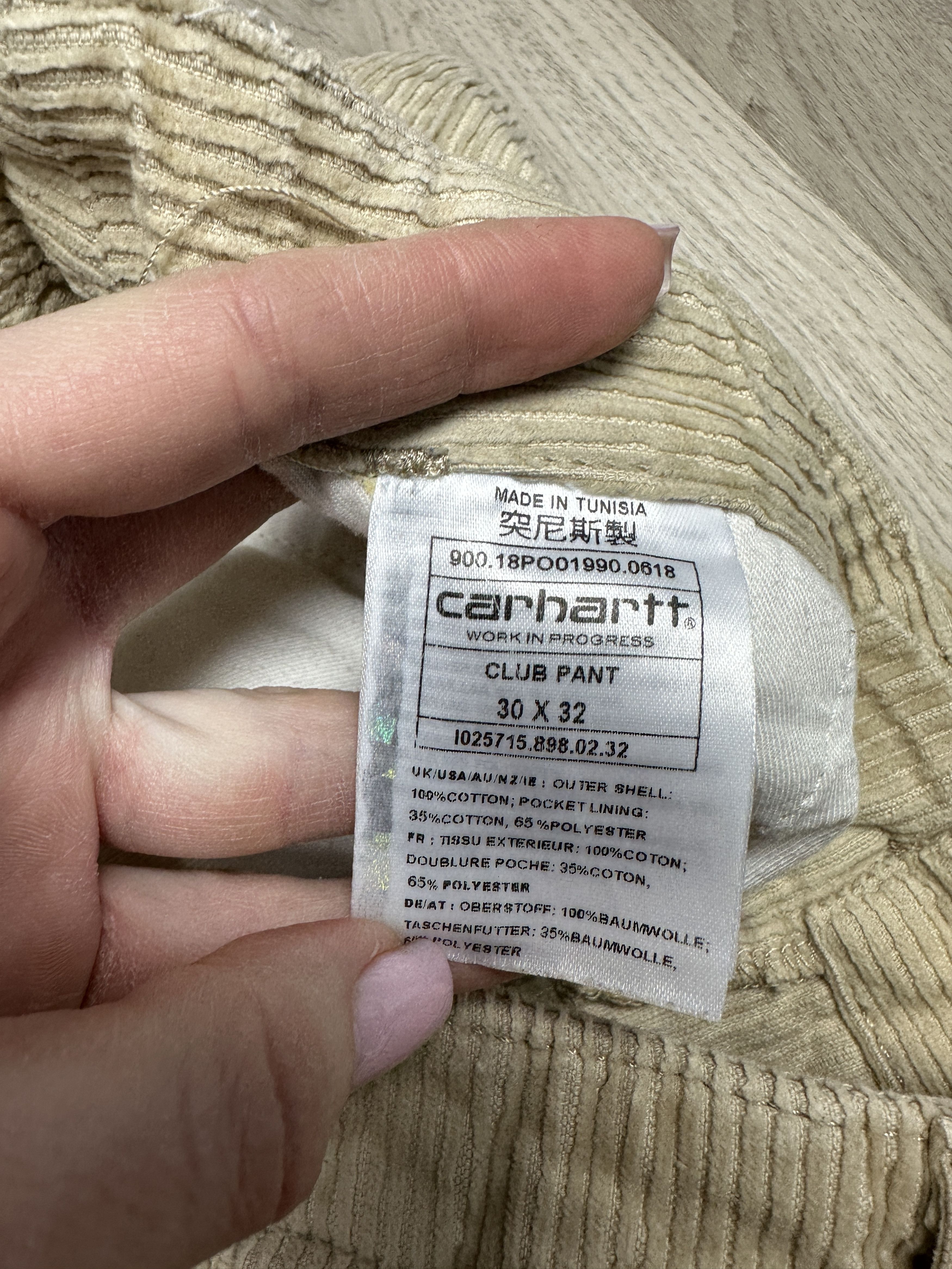 Carhartt Wip Carhartt WIP Mens Club Corduroy Denim Pants Y2K Size US 30 / EU 46 - 10 Thumbnail