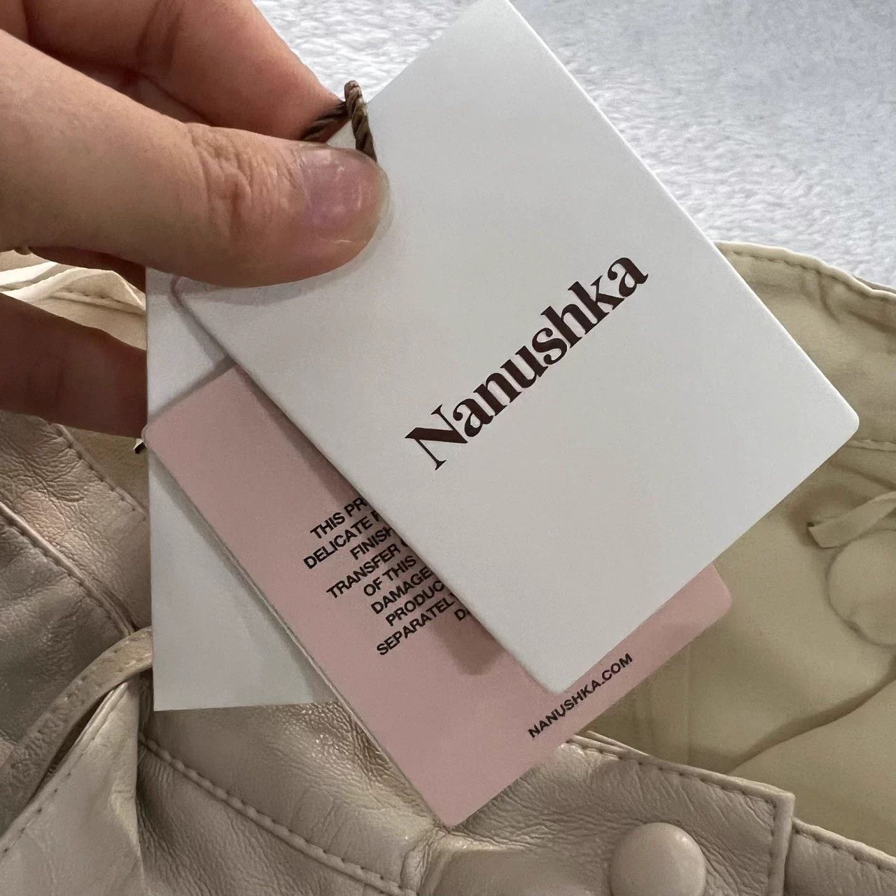 Nanushka Nanushka Beige Leather Skirt S New with tags Size 25" / US 0 / IT 36 - 4 Thumbnail