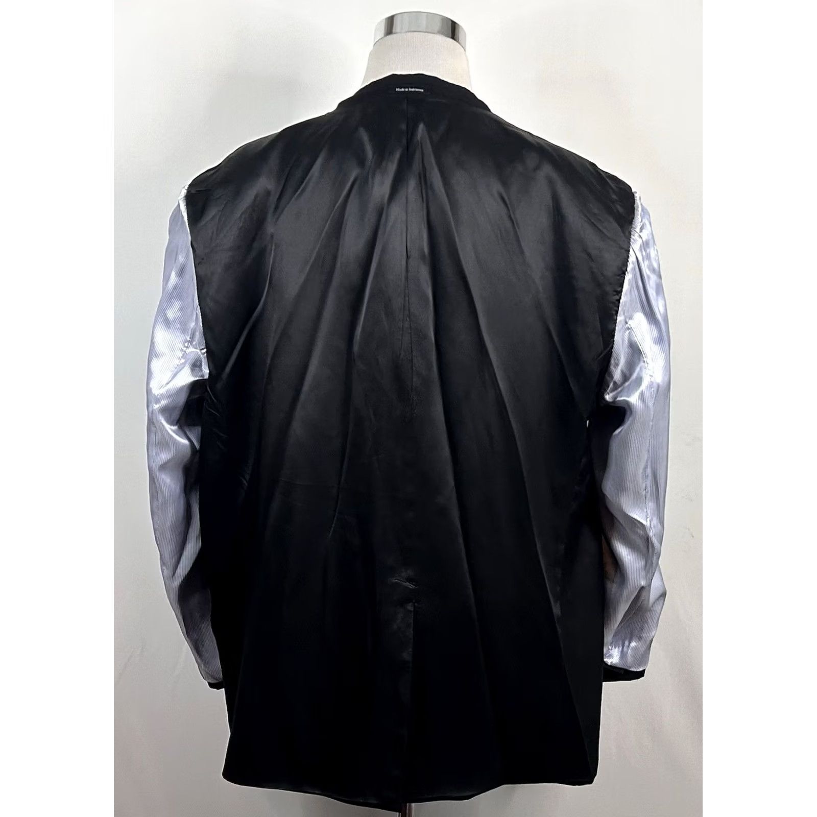 Vintage Joseph & Feiss 54R Sport Coat 100% Wool All Black Two Button Lined Formal Jacket/Coat Size US XS / EU 42 / 0 - 8 Thumbnail
