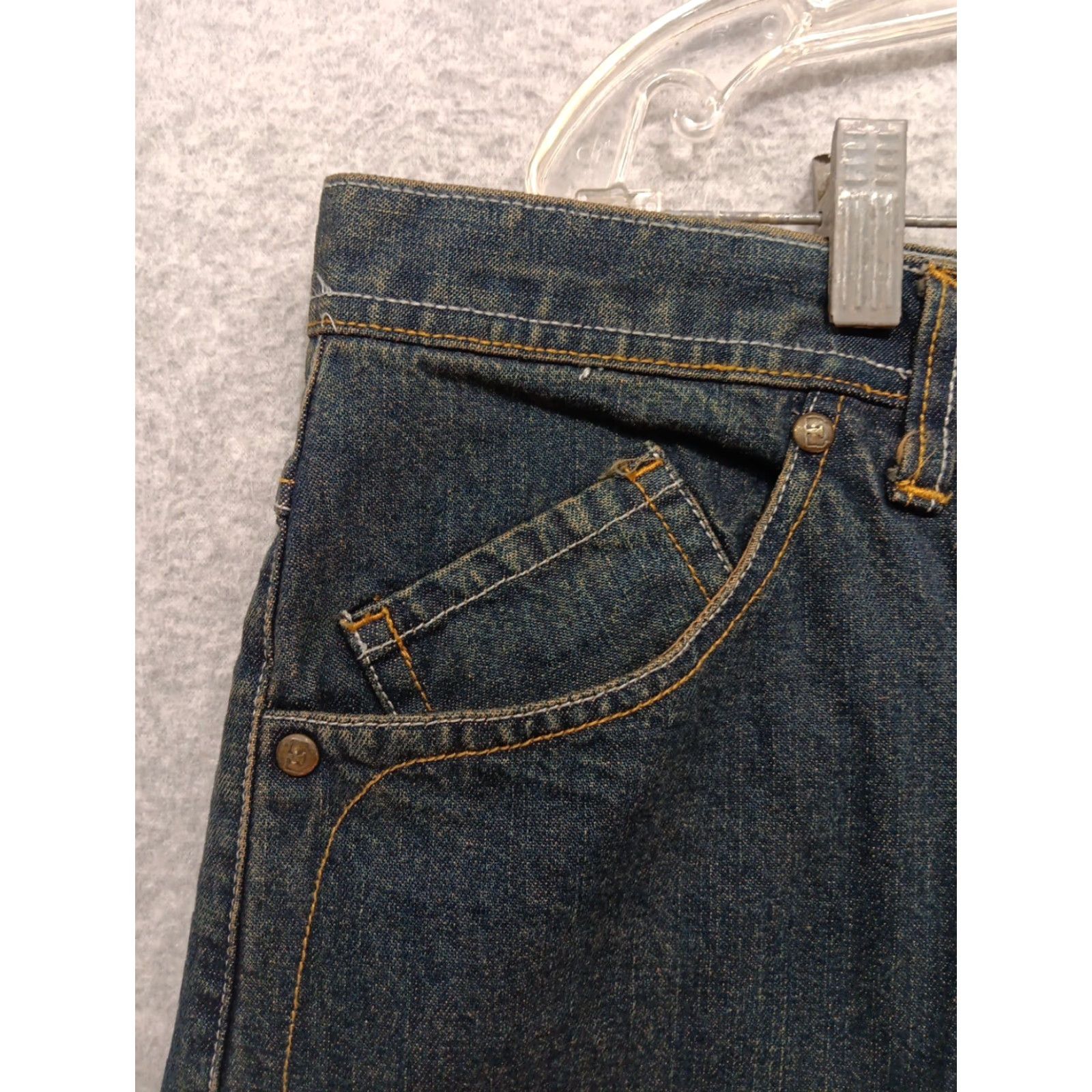 Etro VINTAGE Exsto Jeans 40"×34" Men Wide-Leg 90s Hip Hop Blue Denim 5-Pocket Regular Rise High Baggy Street Wear GUC Size US 40 / EU 56 - 3 Thumbnail