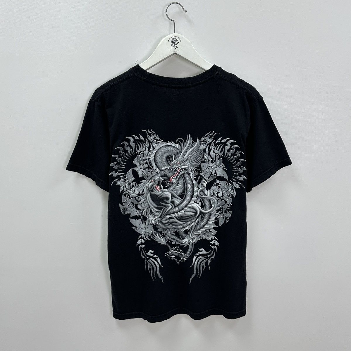 Vintage Vintage 00s Dragon Tiger Gothic 2 sided y2k tee Thailand Size US M / EU 48-50 / 2 - 2 Thumbnail