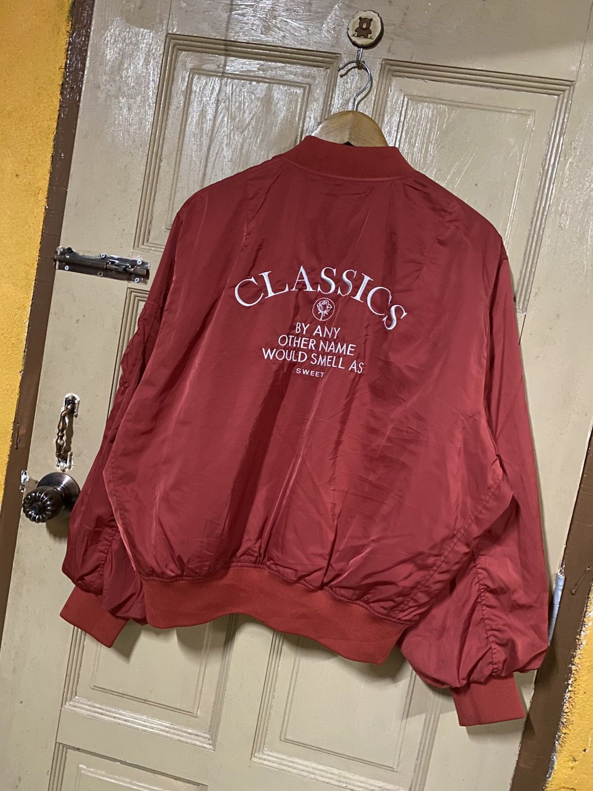 MOUSSY Moussy “Classics” Embroidered Red Bomber Jacket - Size Free Size US L / EU 52-54 / 3 - 6 Thumbnail