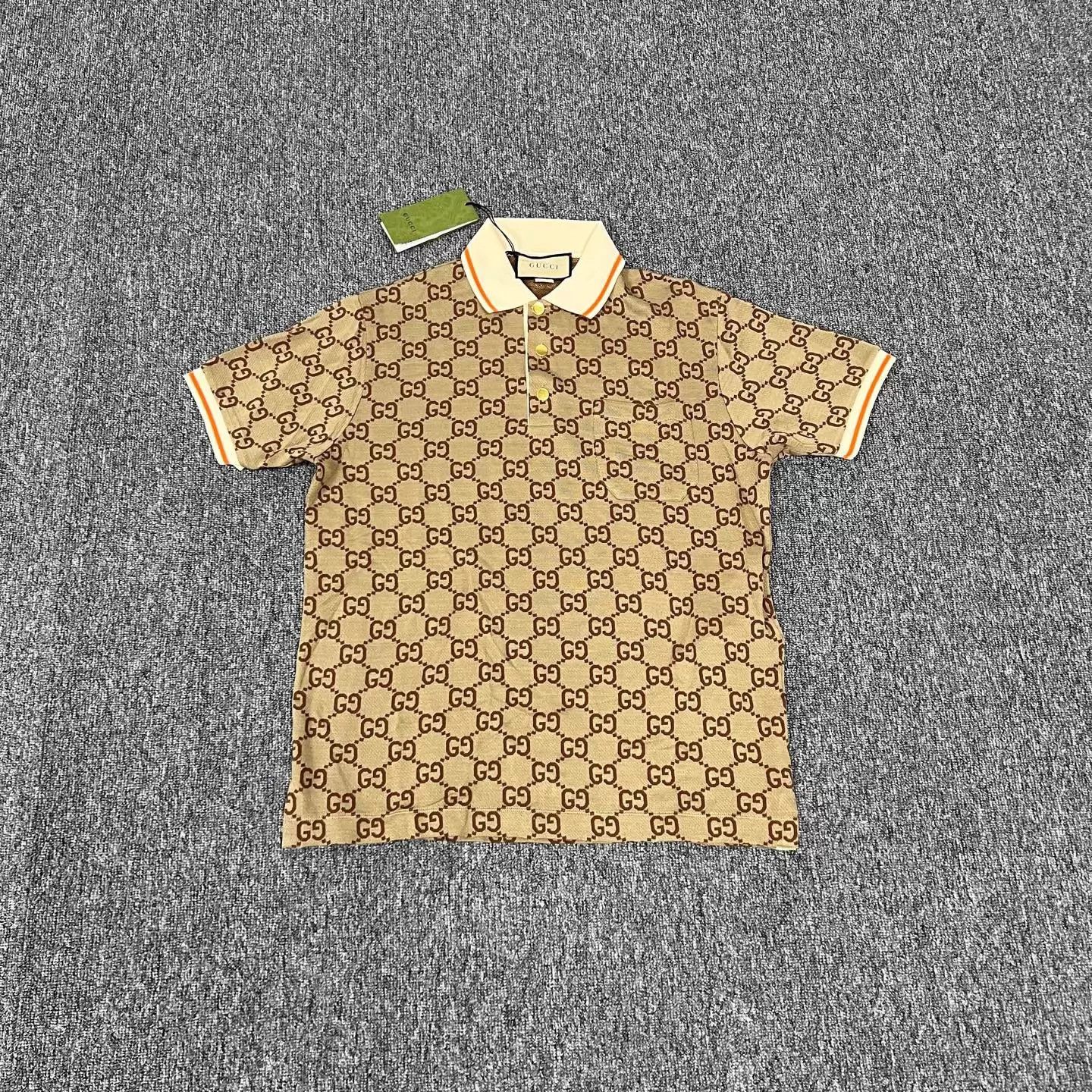 Gucci Gucci GG Monogram Gold Polo S Short Sleeve NWT Size US S / EU 44-46 / 1 - 1 Thumbnail
