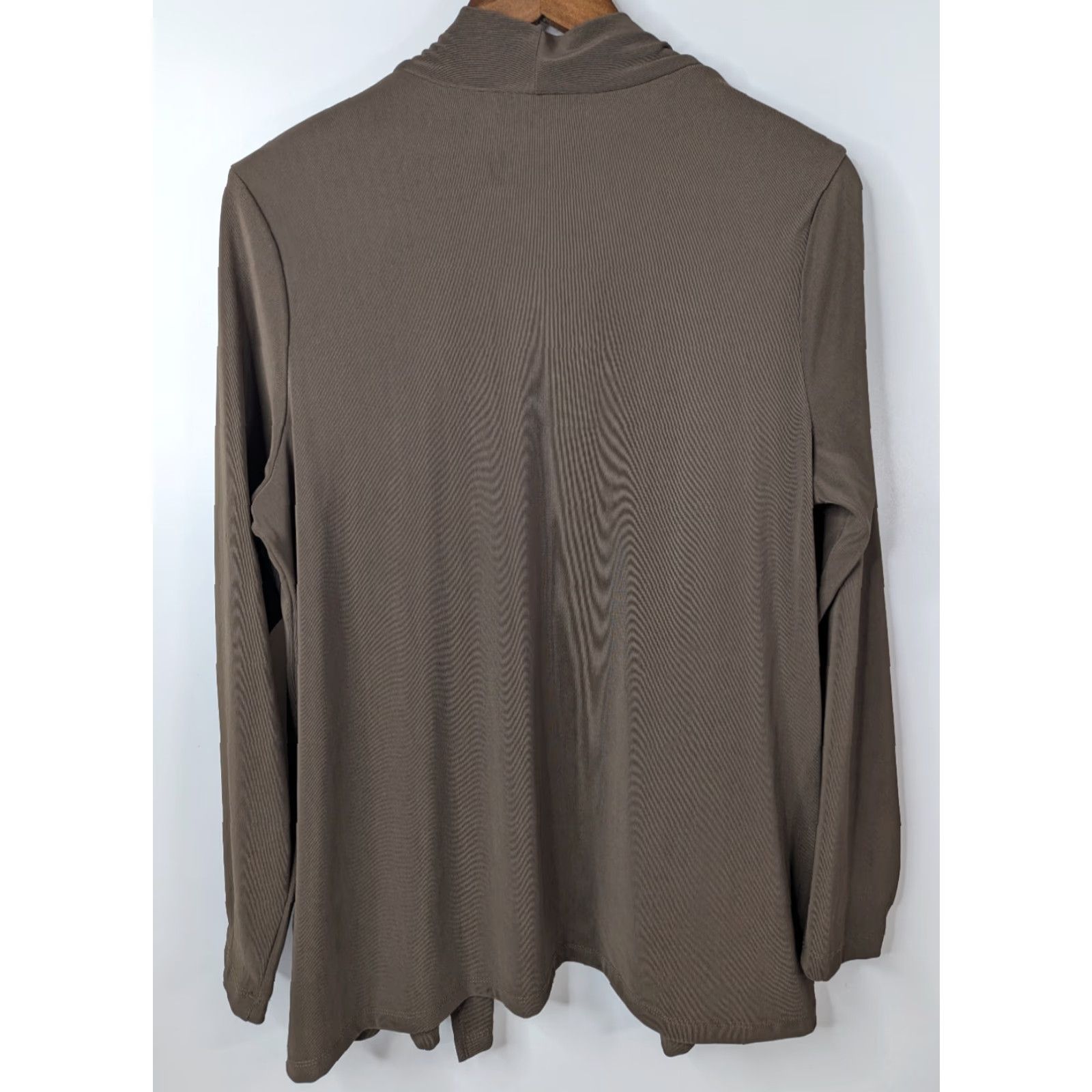 Vintage Susan Graver Cardigan Sweater Open Front Knit L Brown Plus Size Large Women Size L / US 10 / IT 46 - 3 Thumbnail