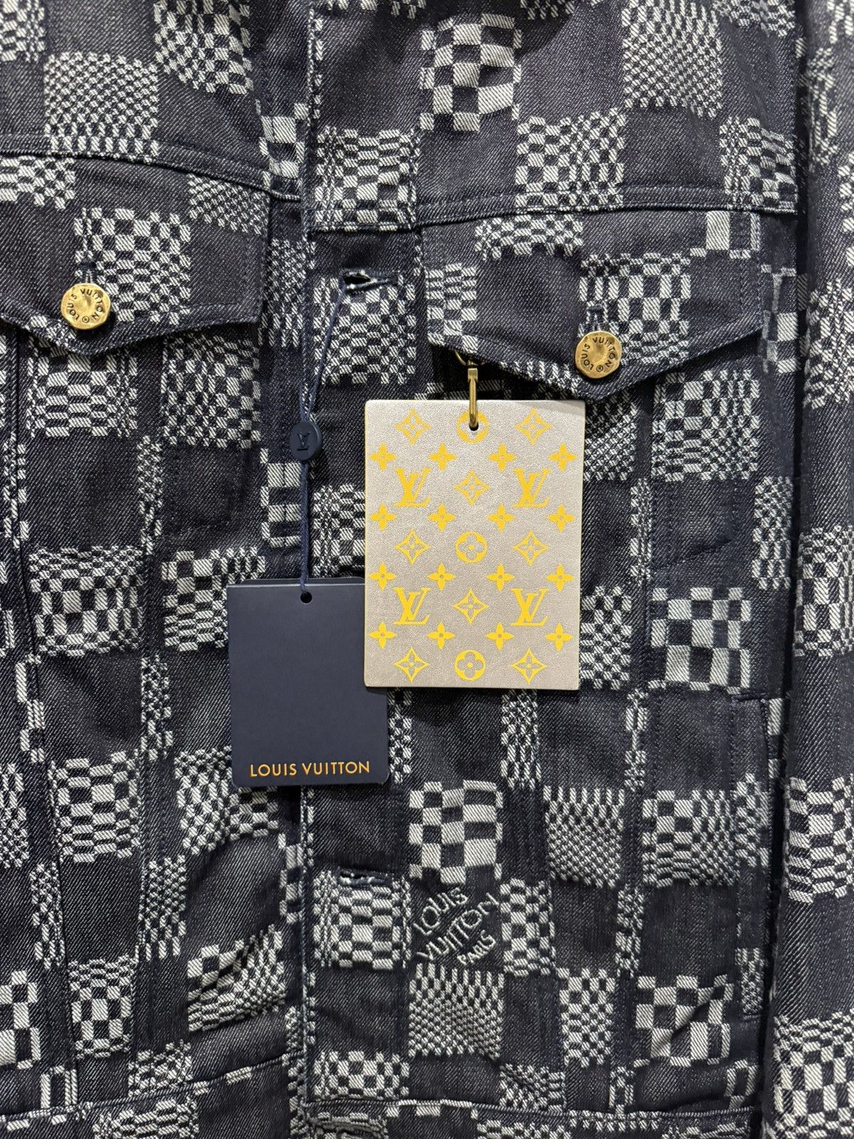 Louis Vuitton Louis Vuitton Virgil Abloh Distorted Damier Denim Jacket NEW Size US M / EU 48-50 / 2 - 6 Thumbnail