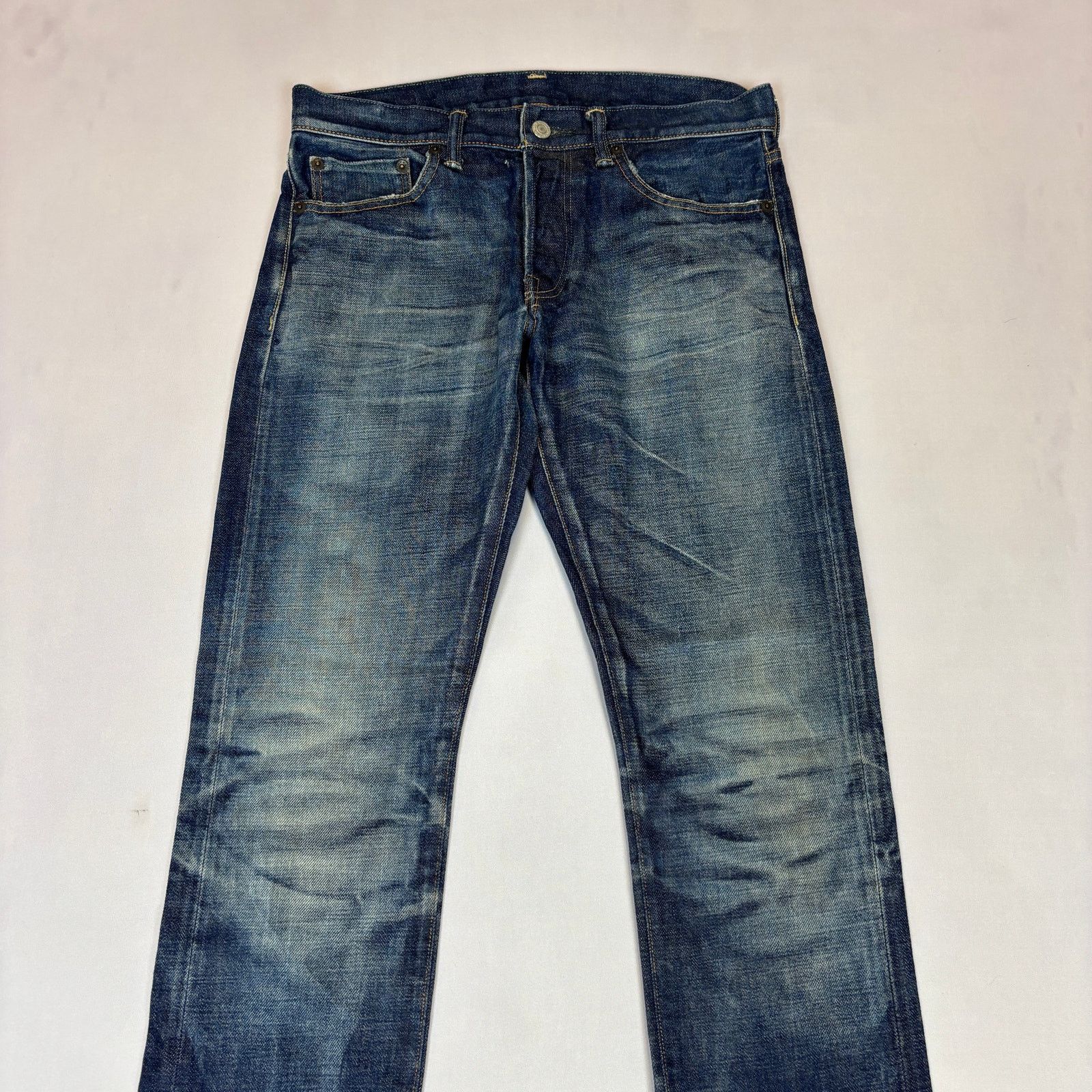 Fabric Brand & Co. Fabric Brand & Co Selvedge Denim Straight Leg Jeans 31x29 Size US 31 - 2 Thumbnail