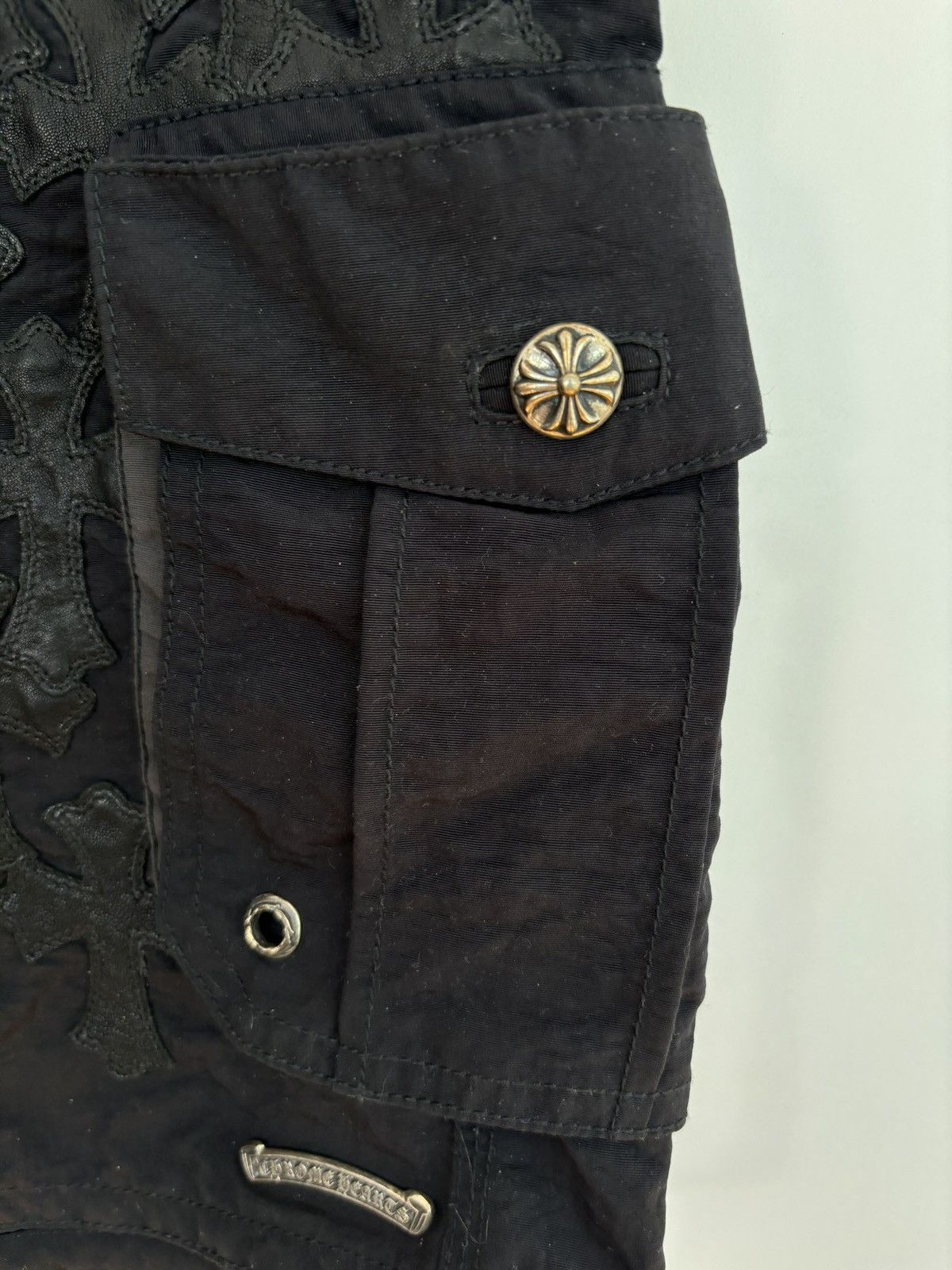 Chrome Hearts 🚭CHROME GRAIL🚭2008 JAPAN EXCLUSIVE LEATHER PATCH Shorts Size US 36 / EU 52 - 6 Thumbnail