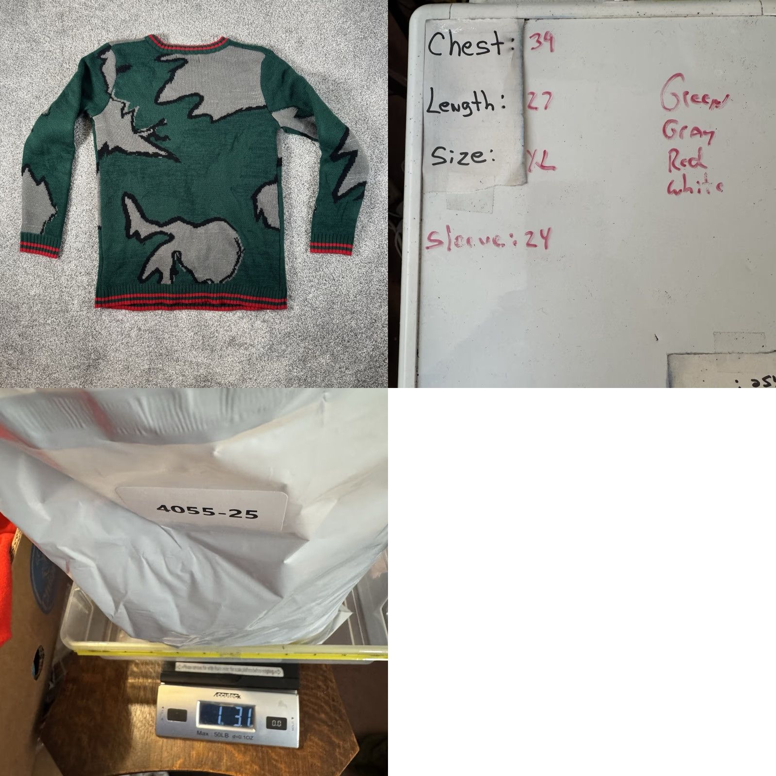 Vintage VINTAGE 33 Degrees Ugly Christmas Sweater XL Green Women Crew Neck Long Sleeve Christmas Sloth Winter Kitsch Holiday Party Pullover Sweater Reg" Size XL / US 12-14 / IT 48-50 - 8 Thumbnail