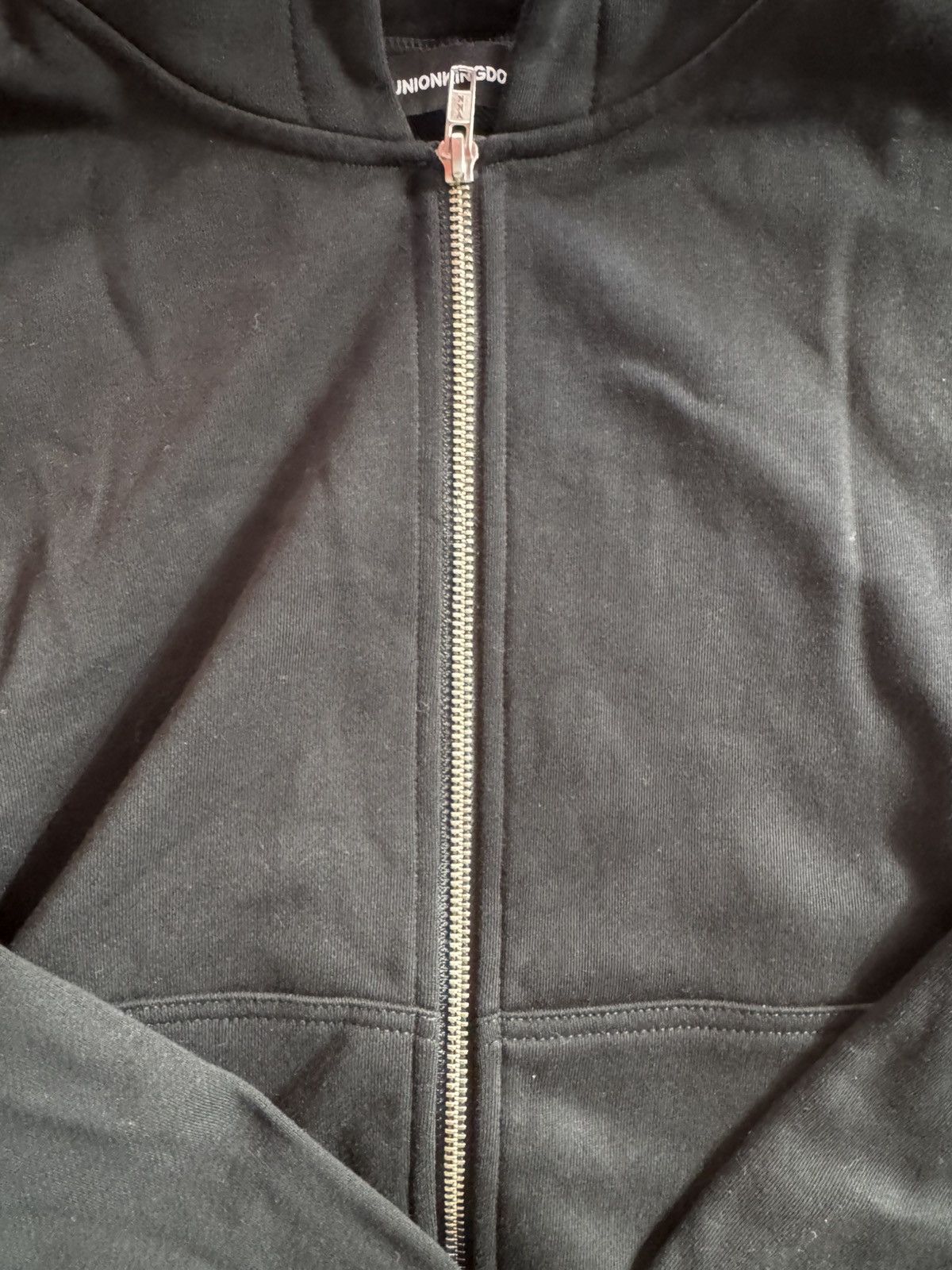 Other Black Boxy Zip-Up Hoodie - Heavyweight Cropped Fit - Size M Size US M / EU 48-50 / 2 - 3 Thumbnail