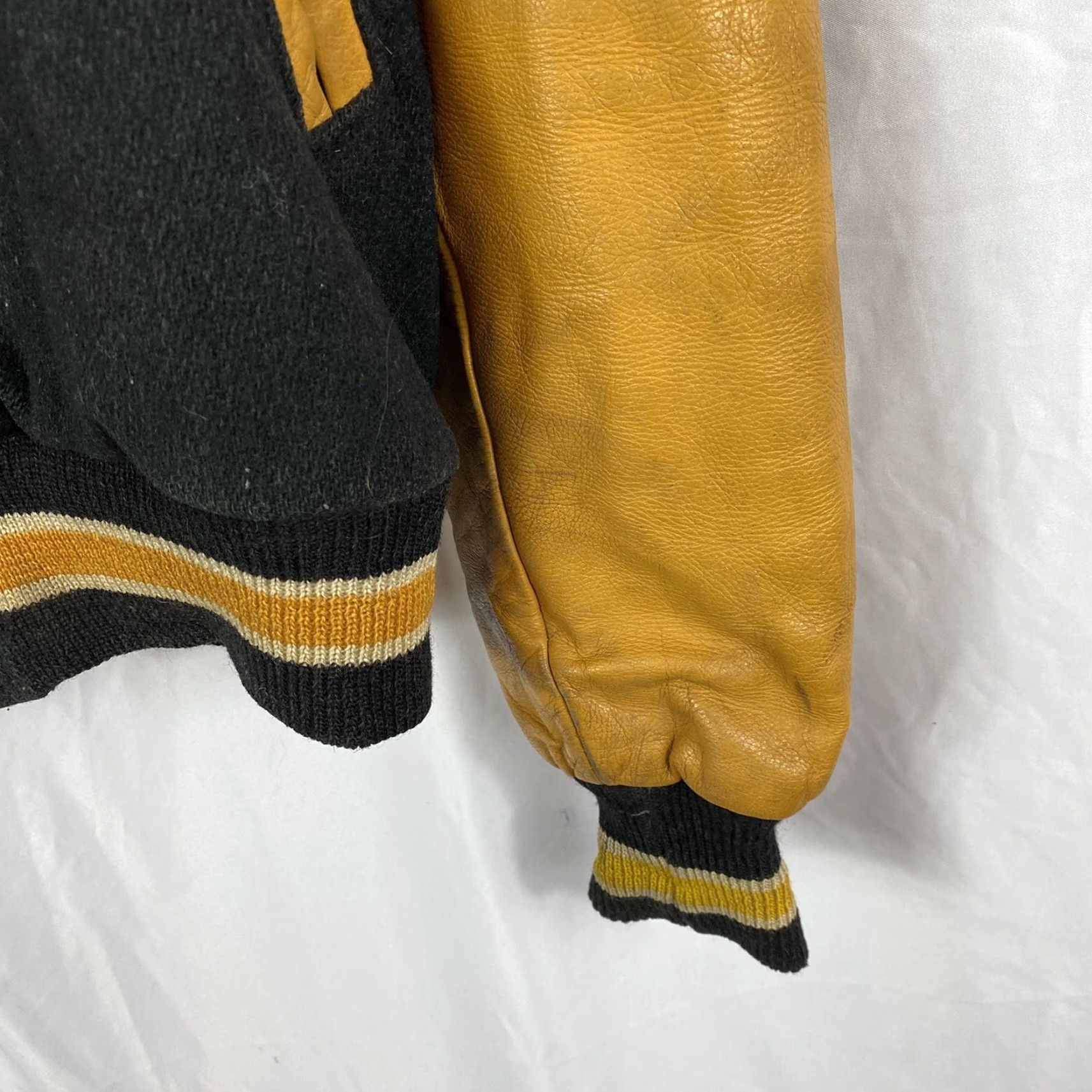 Vintage VINTAGE 1950s Flying Goose Leather & Wool Letterman Jacket L Size US L / EU 52-54 / 3 - 7 Thumbnail