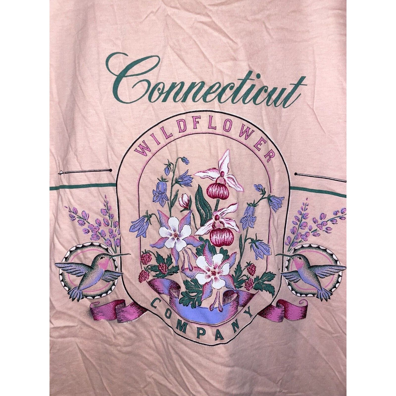 Jerzees Vintage Connecticut Pink Shirt Arizona Test Print Pink Tee L Size US L / EU 52-54 / 3 - 2 Thumbnail