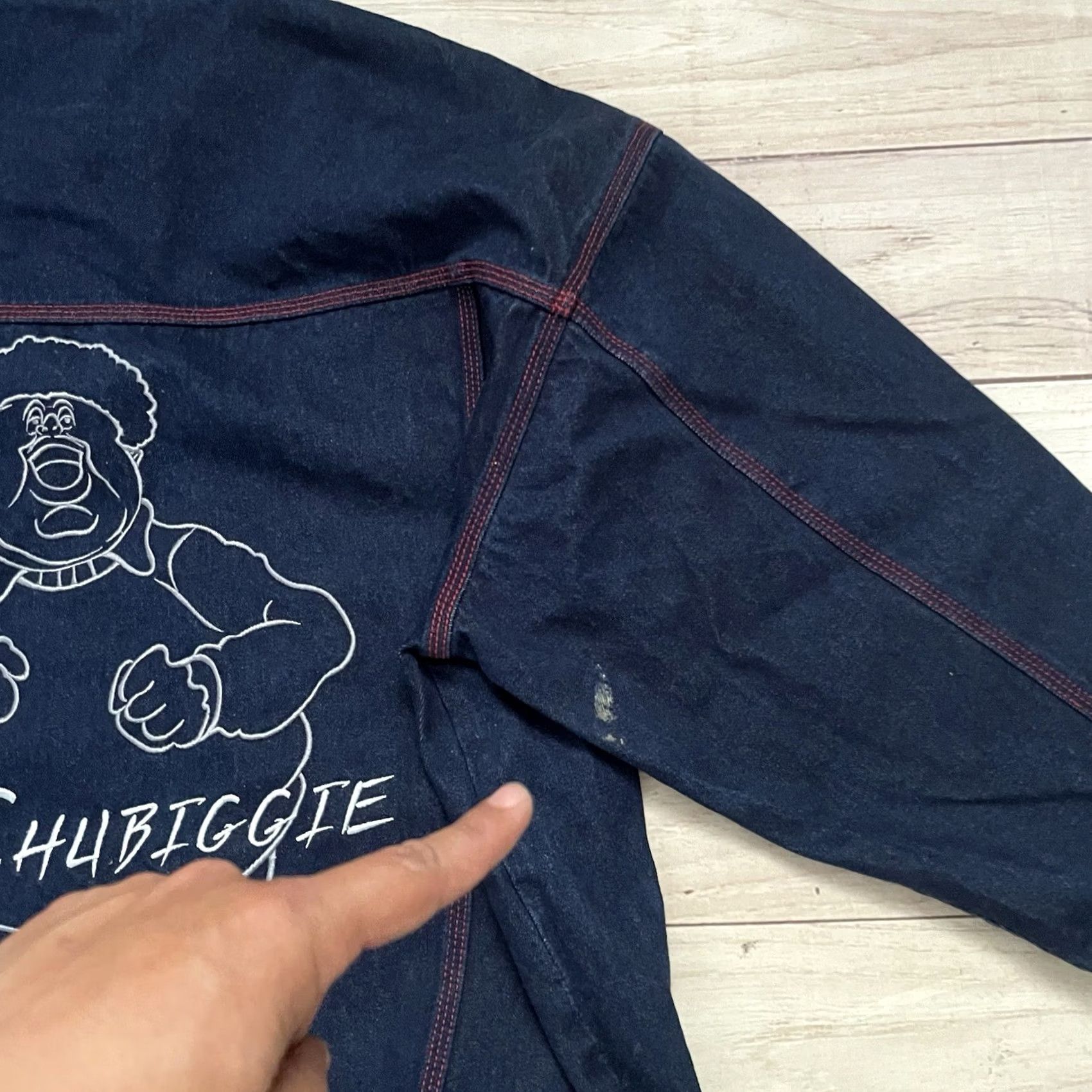 Vintage VINTAGE Code 4 Denim Jacket XL BAGGY 34 Jeans Chubiggie Trucker NY 2000s Men Size US 36 / EU 52 - 2 Thumbnail