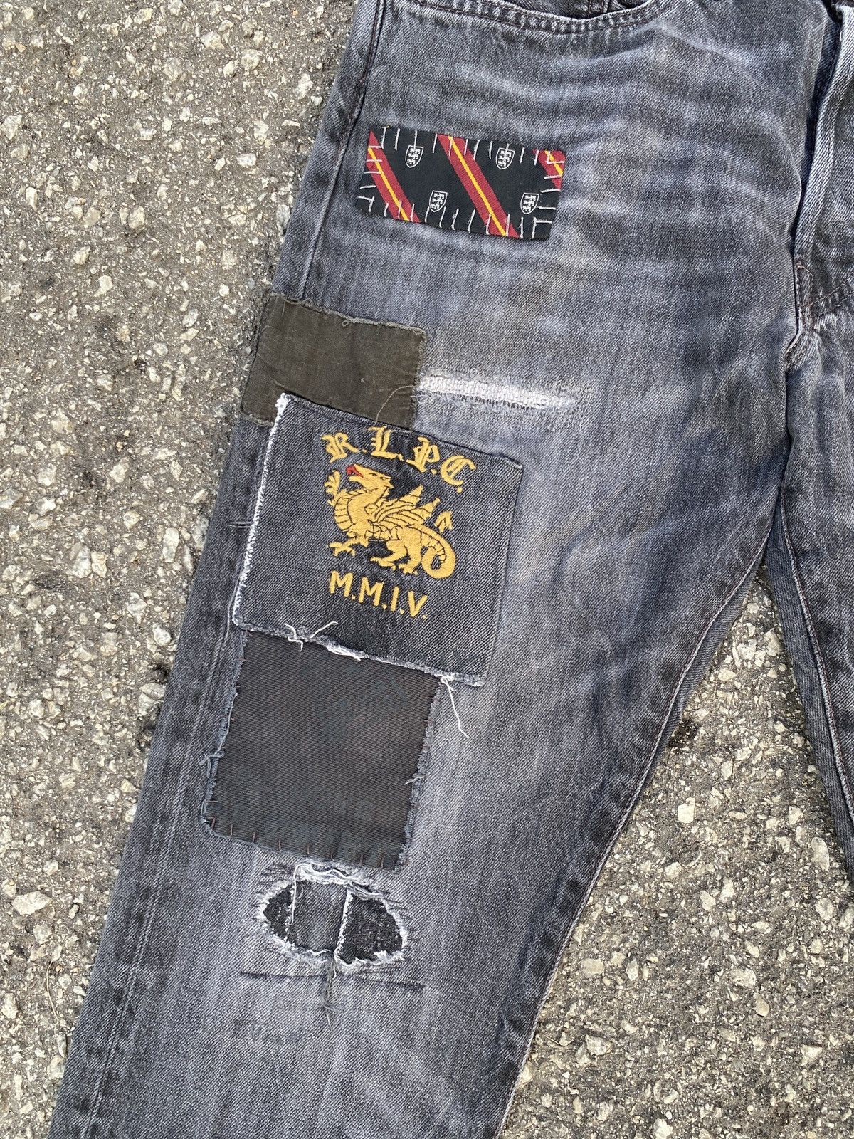 Polo Ralph Lauren *RARE* Polo Ralph Lauren Patchwork Varick Denim Jeans Size US 32 / EU 48 - 6 Thumbnail