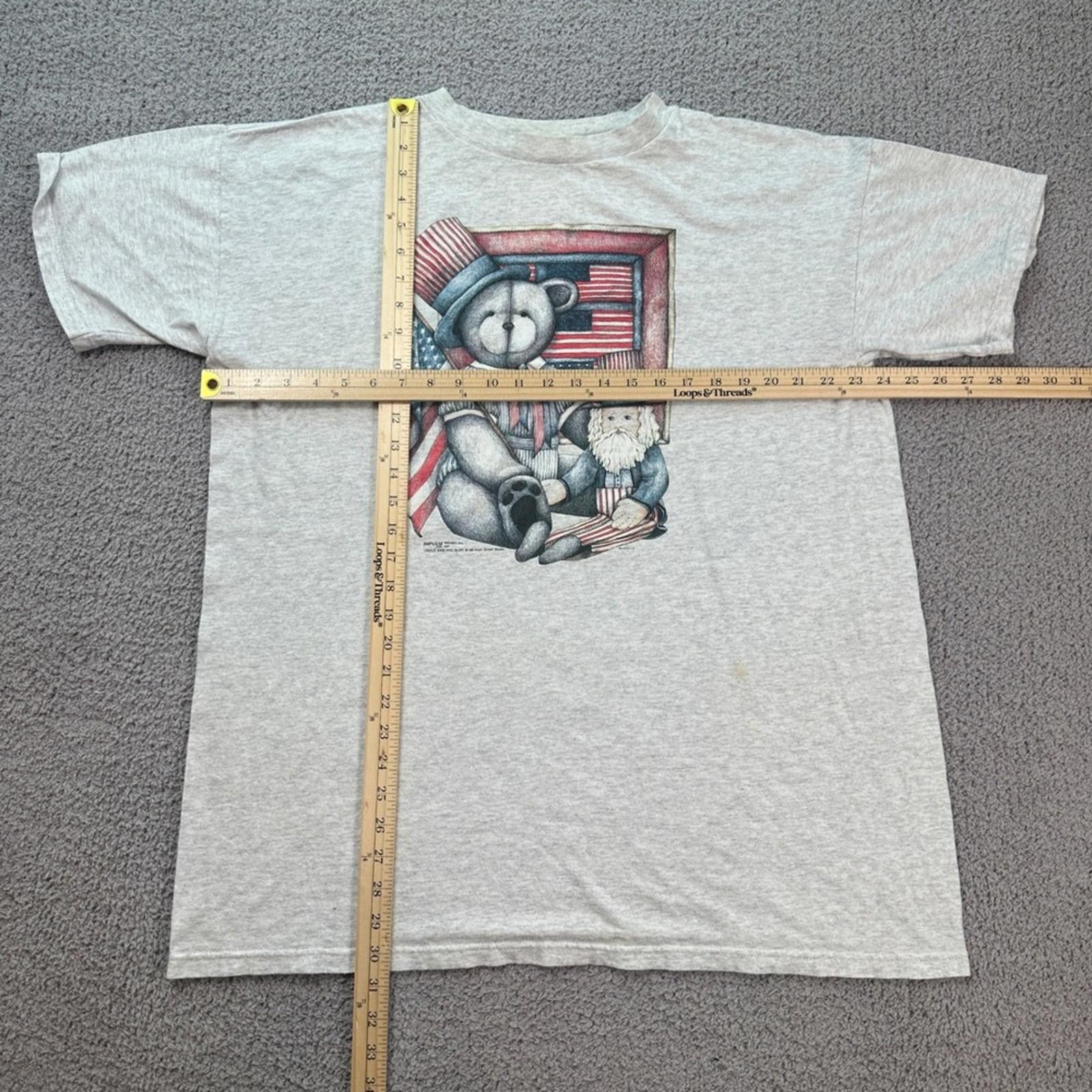 Other Vintage 90s T Shirt Teddy Bear Uncle Sam Made in USA Mens Size US M / EU 48-50 / 2 - 3 Thumbnail